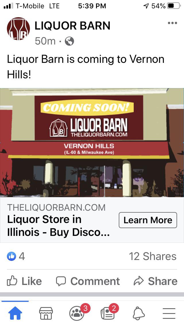 Liquor Barn coming to Vernon Hills. r/whiskago