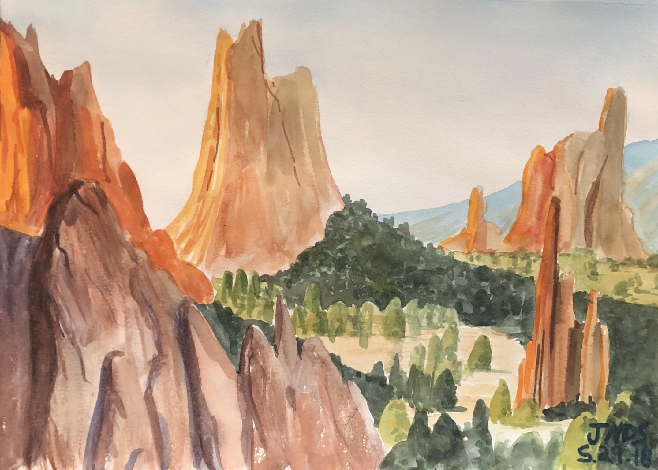 From reference watercolour landscape practice. r/Watercolor