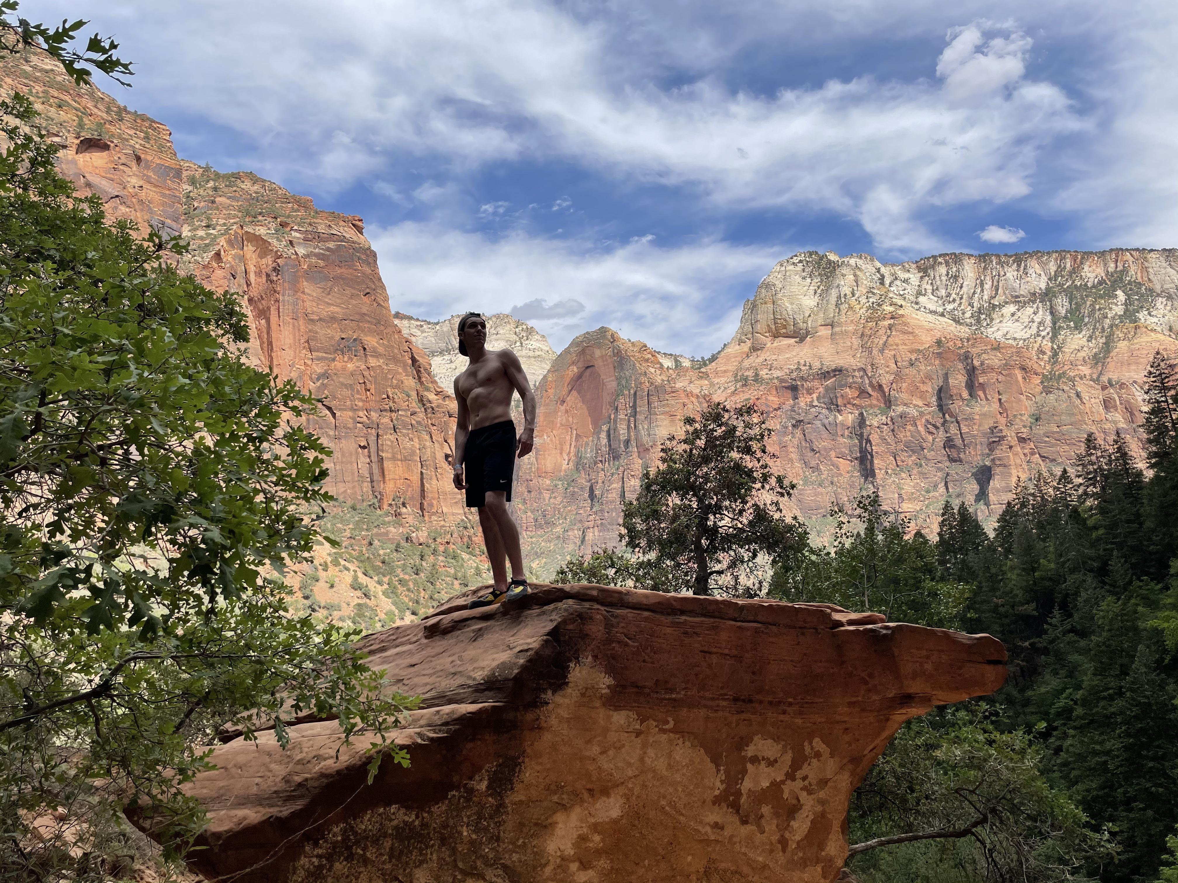 My favorite pic from the past year! Bouldering in Zion National Park