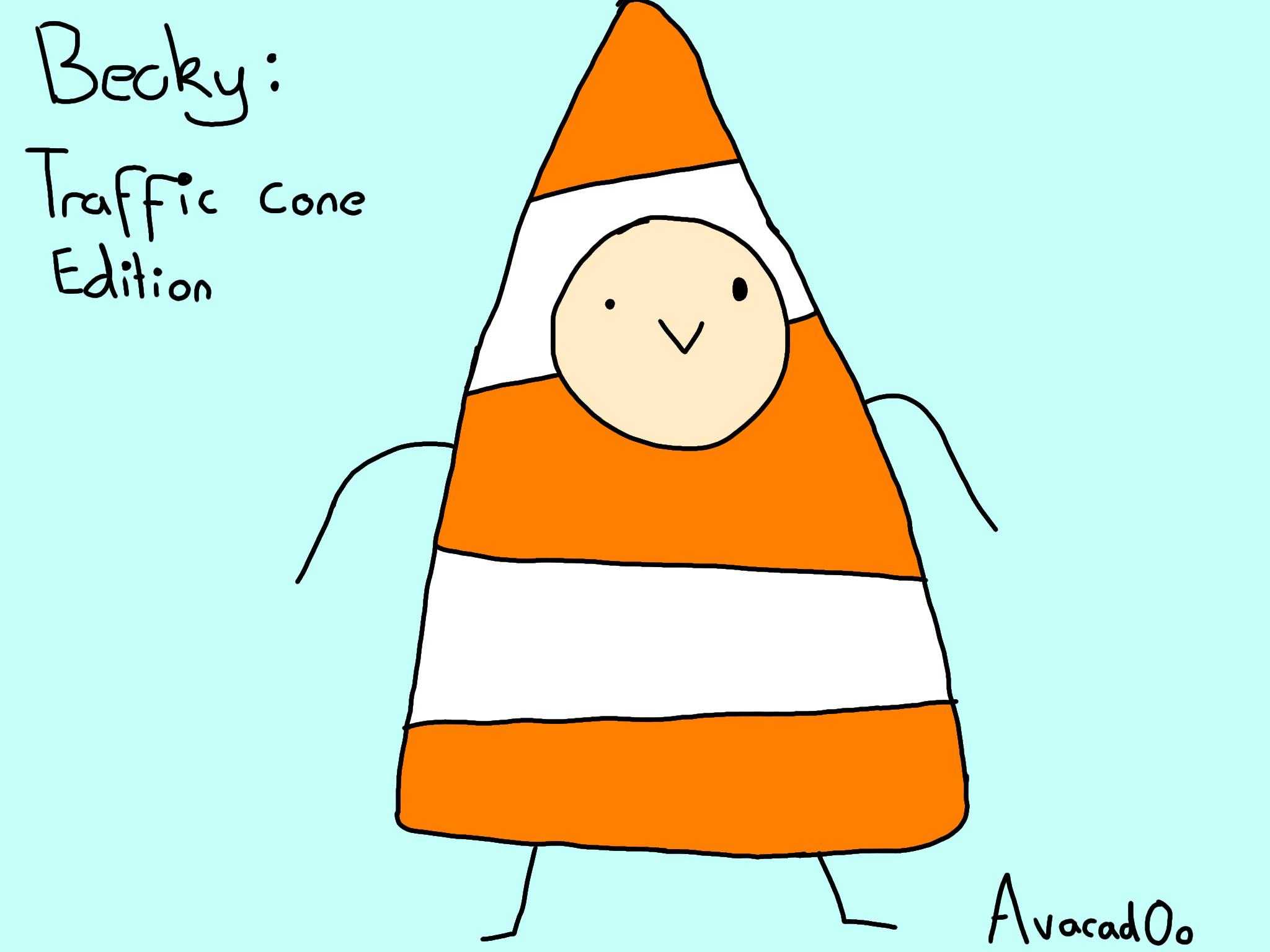 Becky traffic cone edition, the other one got deleted r/JackSucksAtLife