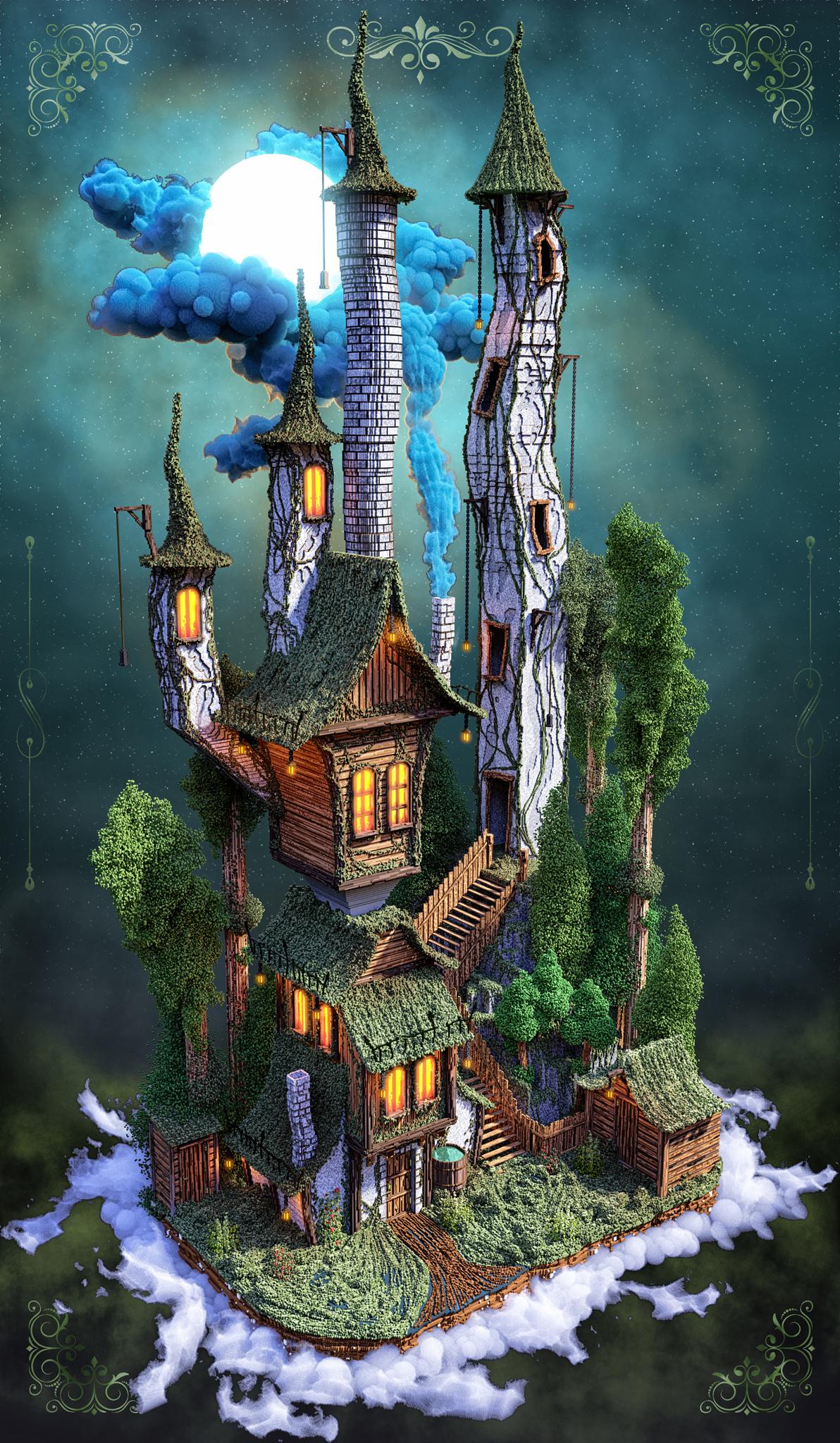 The Witch Tower / magicavoxel VOXEL