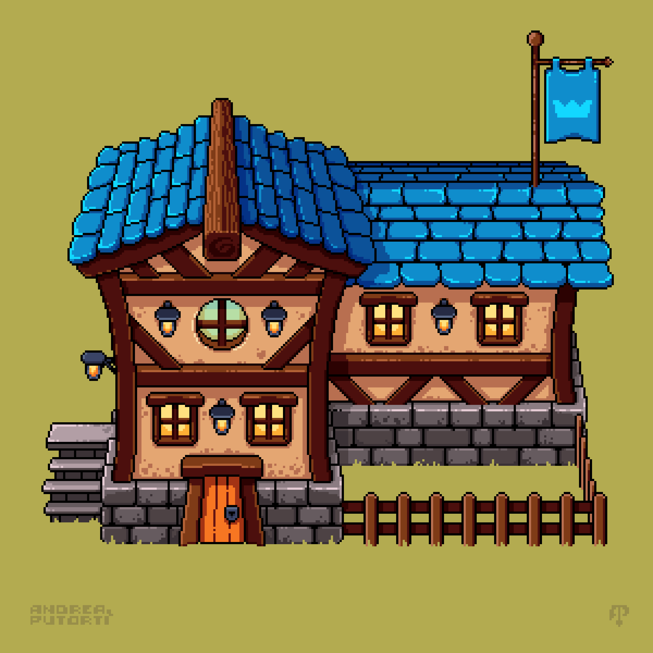 I'm building Houses in Pixel Art Part 2 r/PixelArt