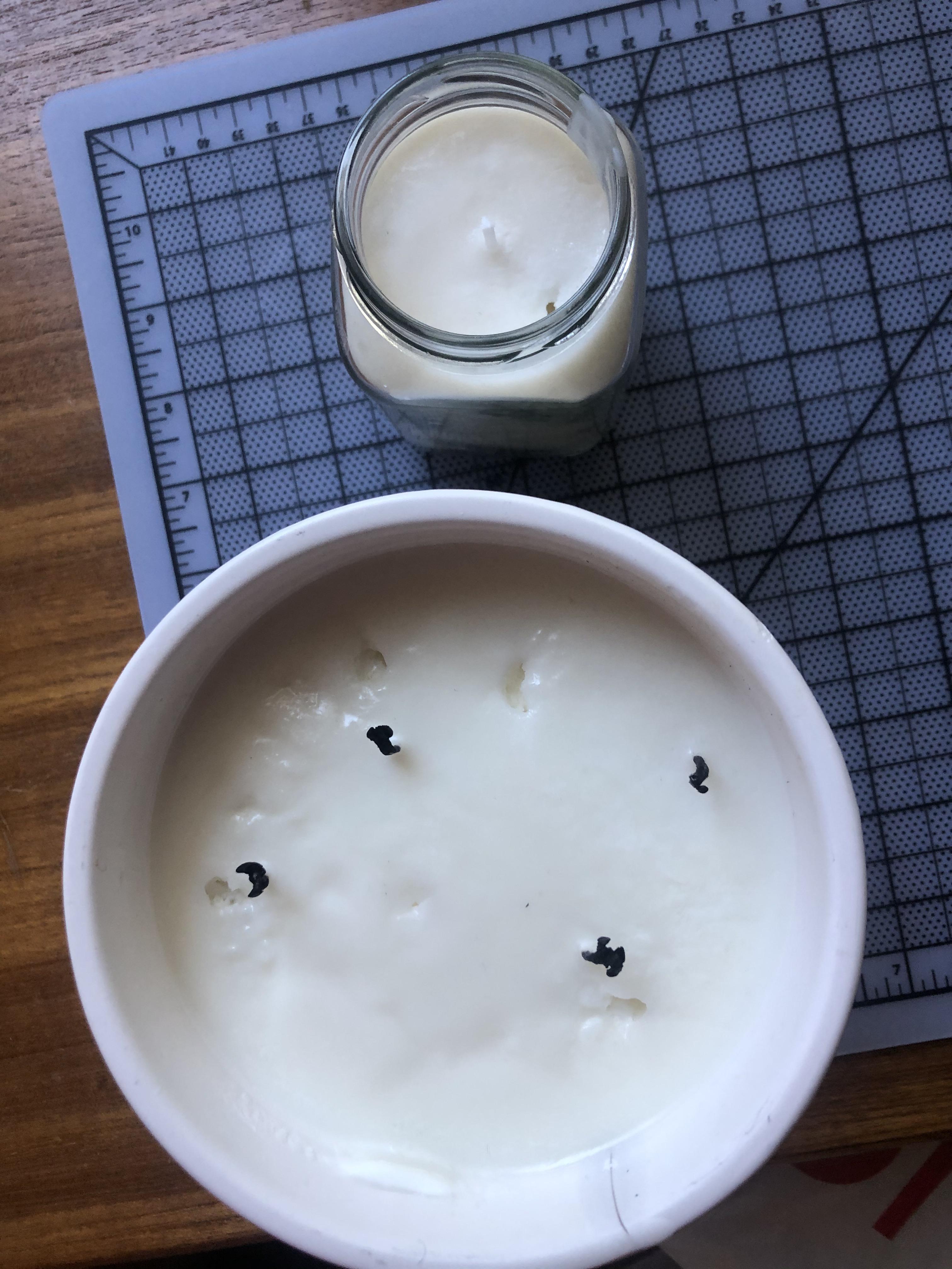 So many sinkholes! What am I doing wrong? (CS 444 wax, 6 fragrance load, poured at 135F) r