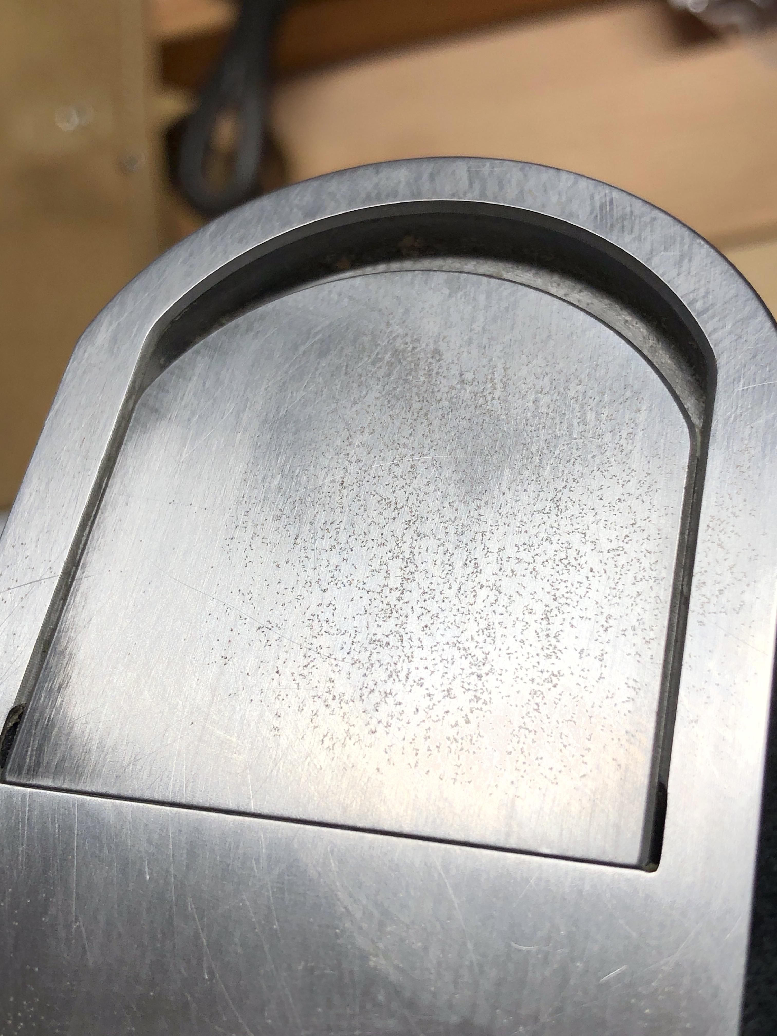 This appeared after planing walnut and not cleaning overnight (had