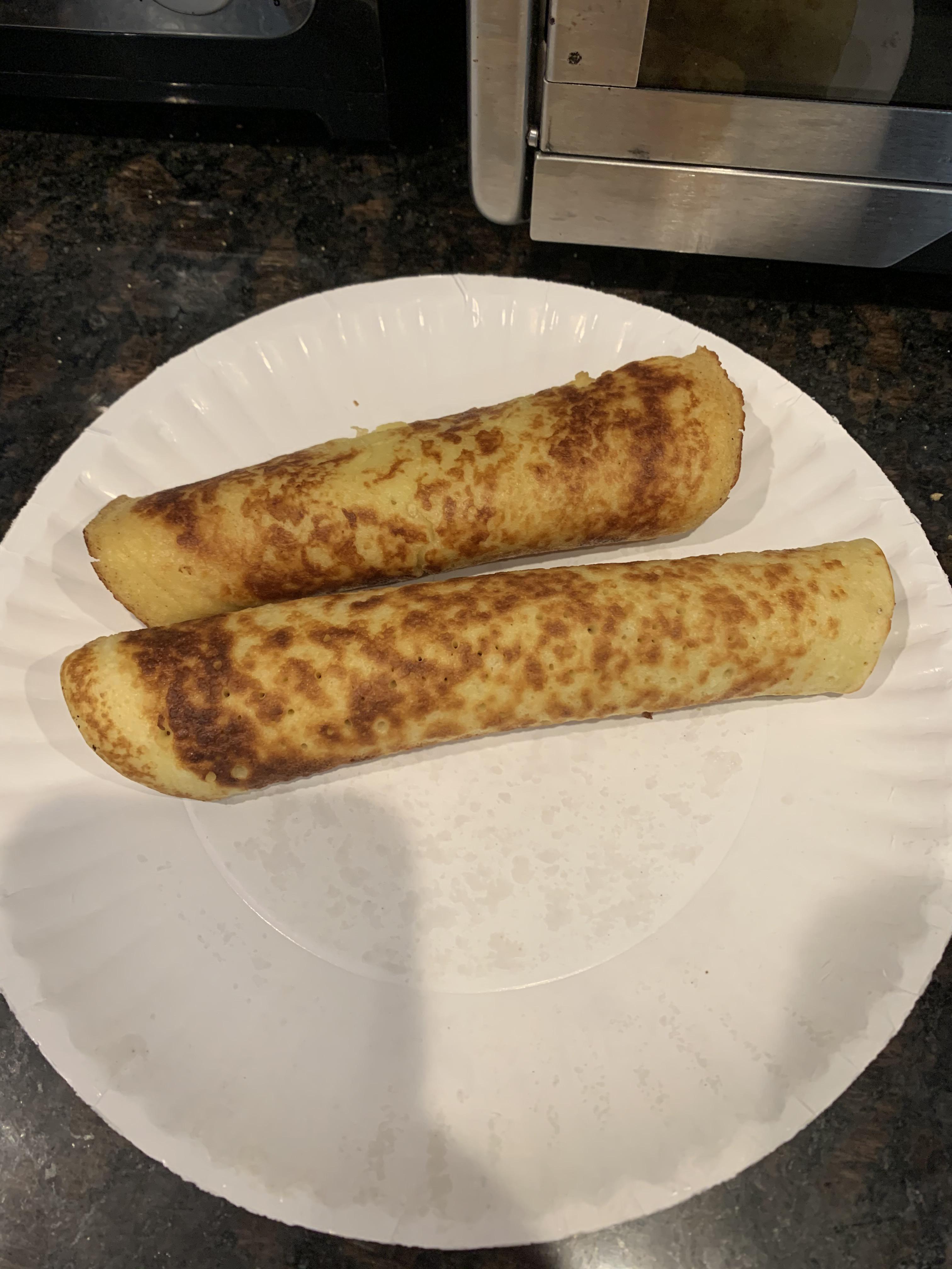 Made half of the recipe and got 4 pancakes out of it! The other two