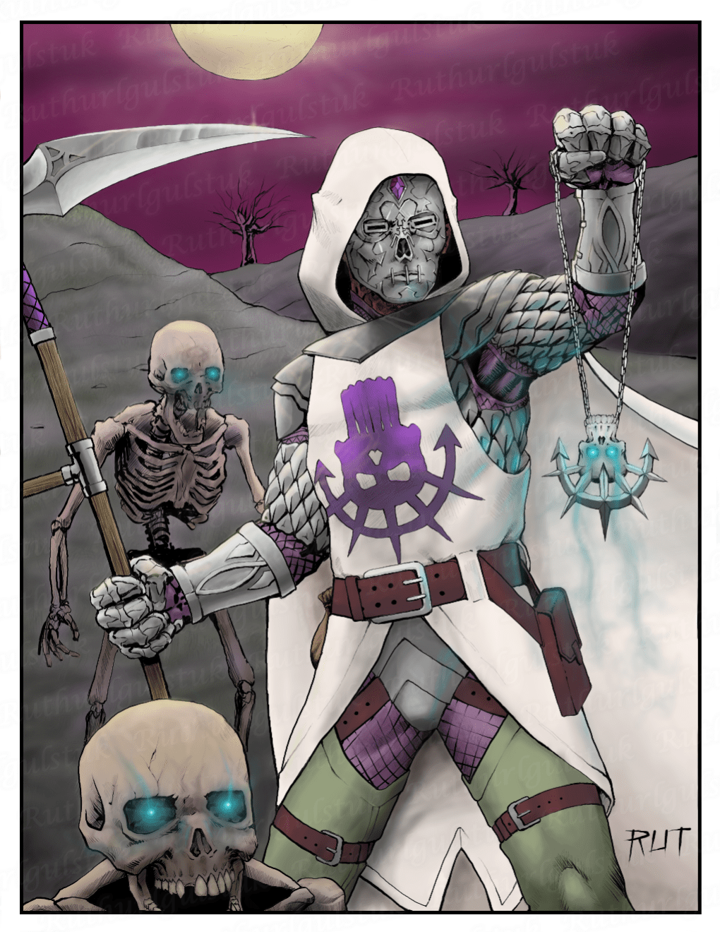 [OC] [ART] Yajna, a Death Domain Cleric DnD