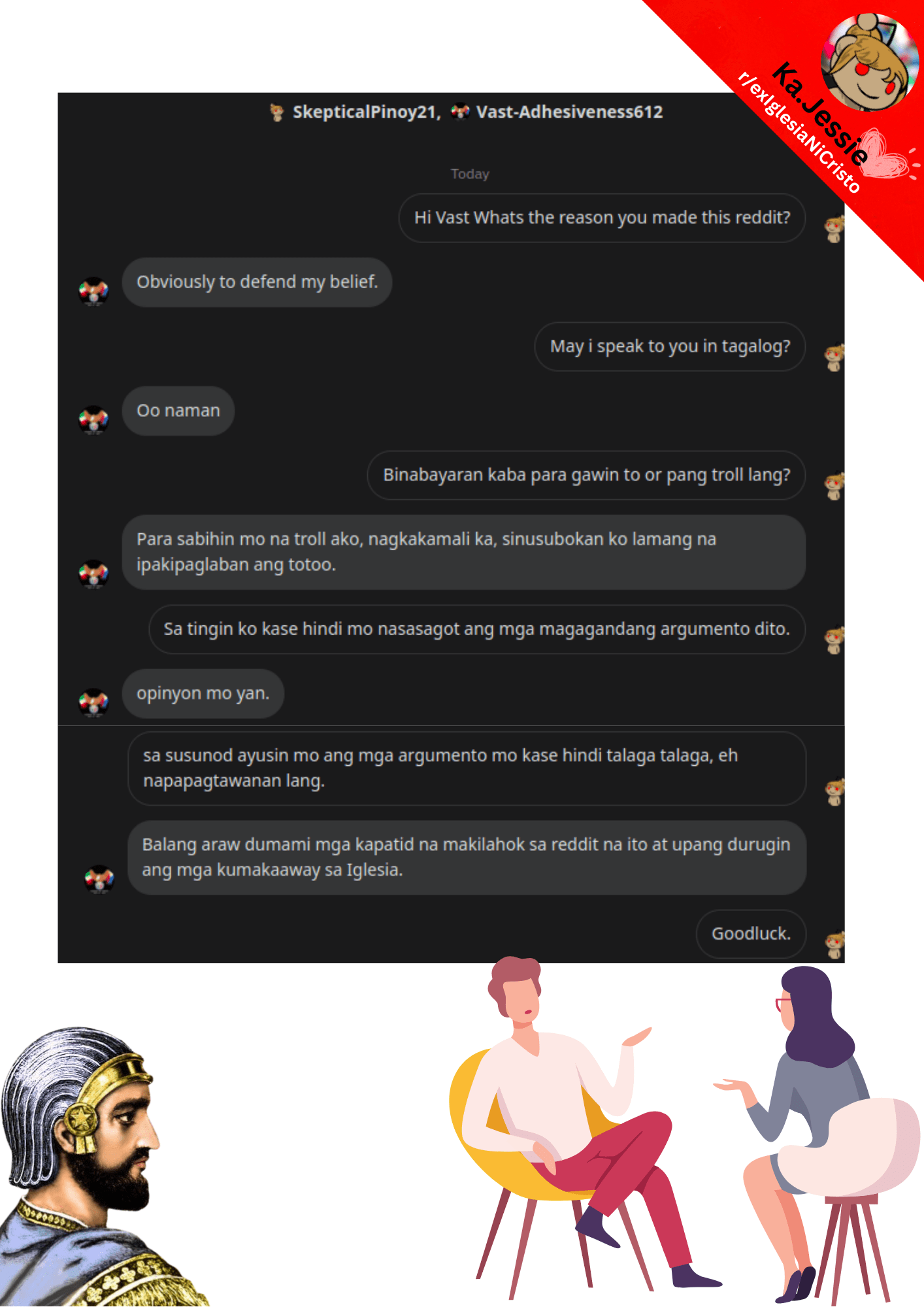 Rare moments with Vast Head of INC_ Defend_Team r/exIglesiaNiCristo