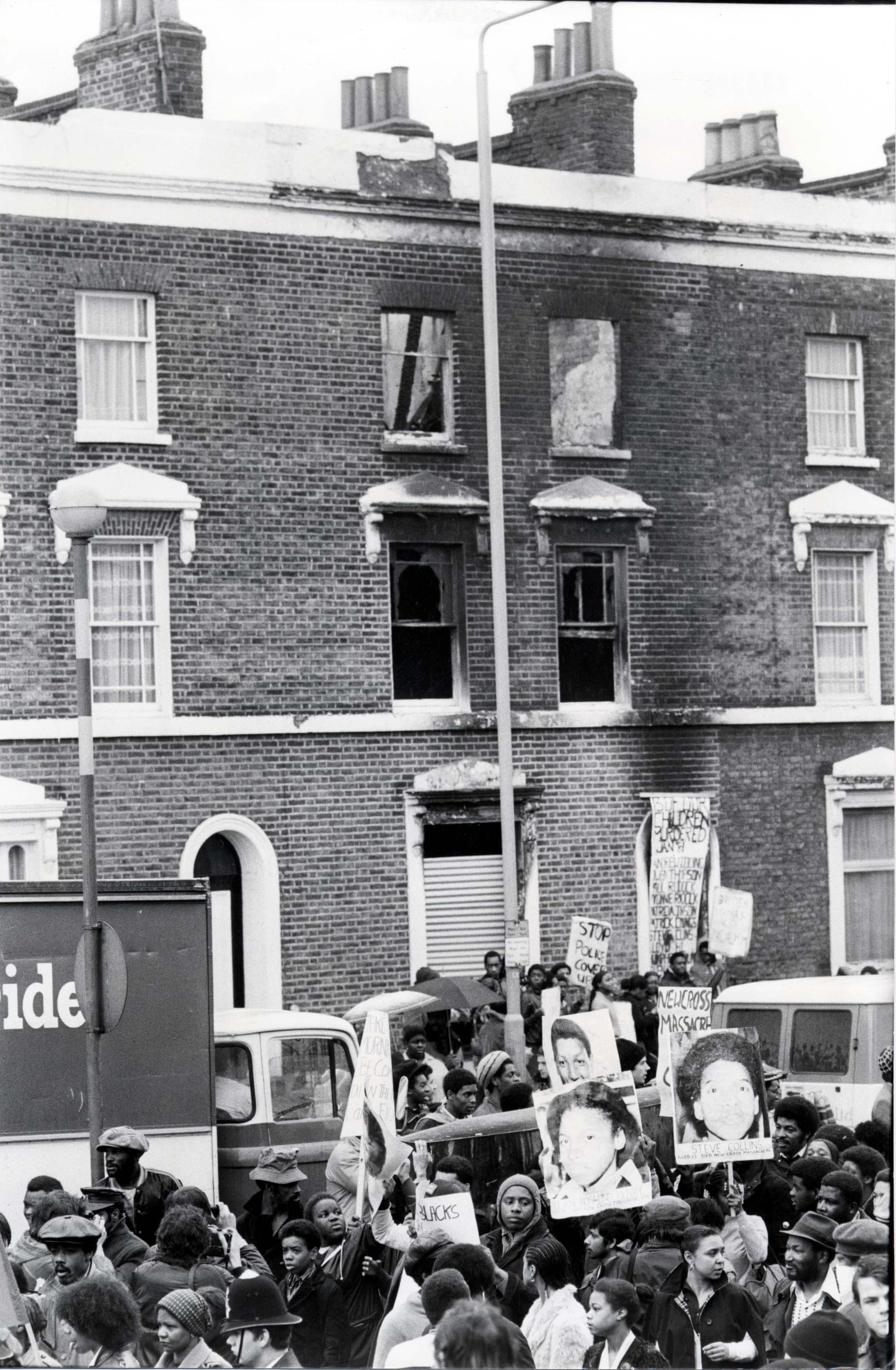 March 2nd 1981. Protesters numbering 1520,000 march on London following deaths of the 'New