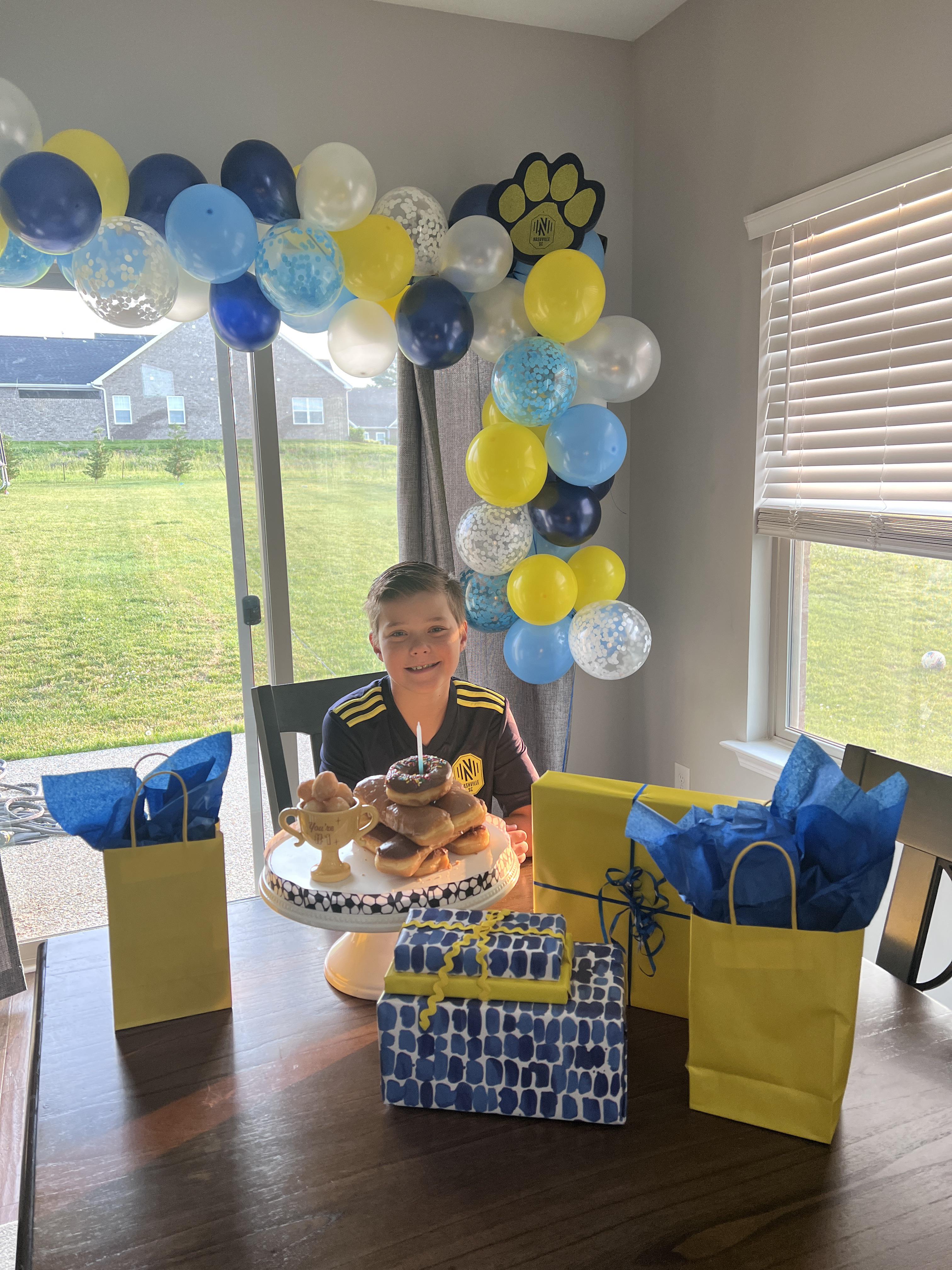 Birthday Boy celebrating Nashville SC style! If anyone has a parking