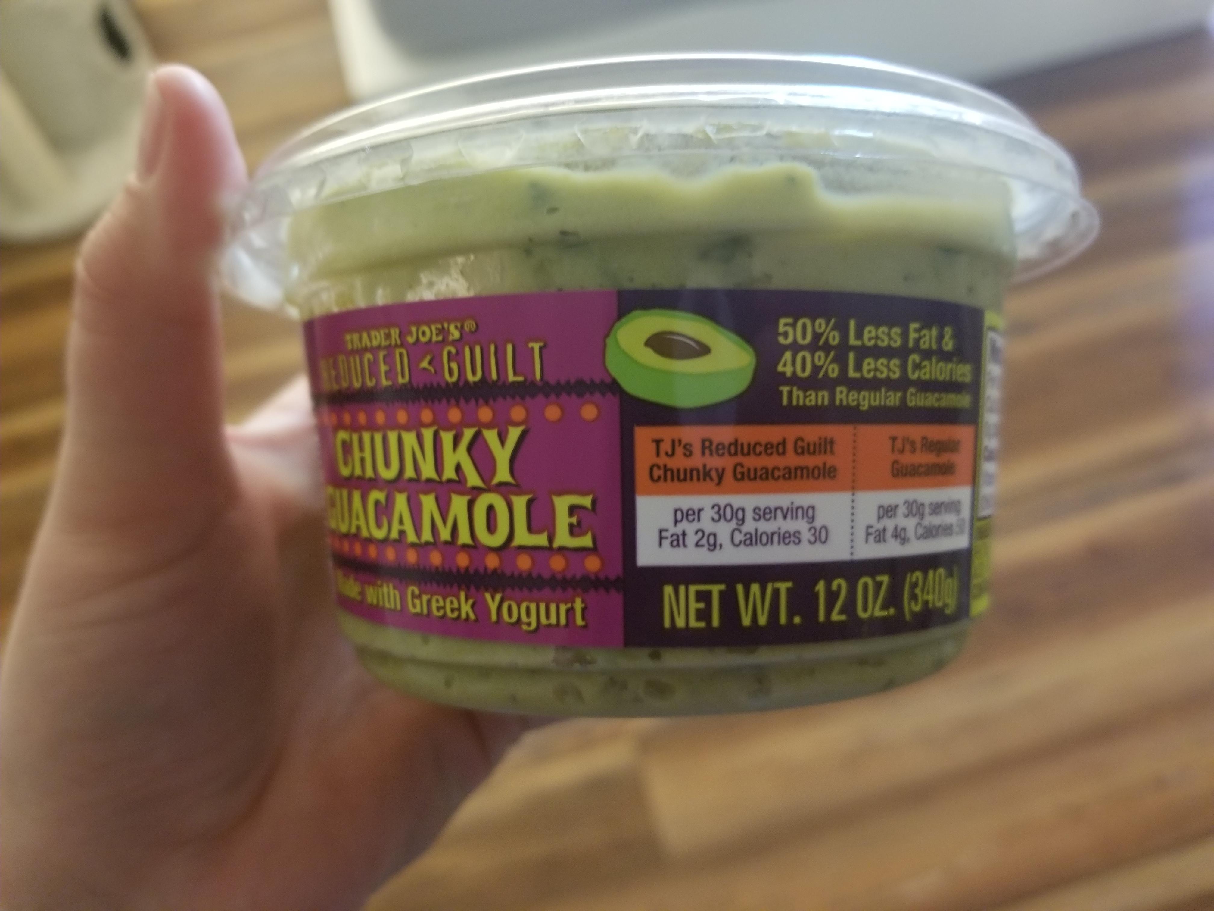 Guac lovers TJ's Reduced Guilt guac is only 30 calories per 2 tbsp