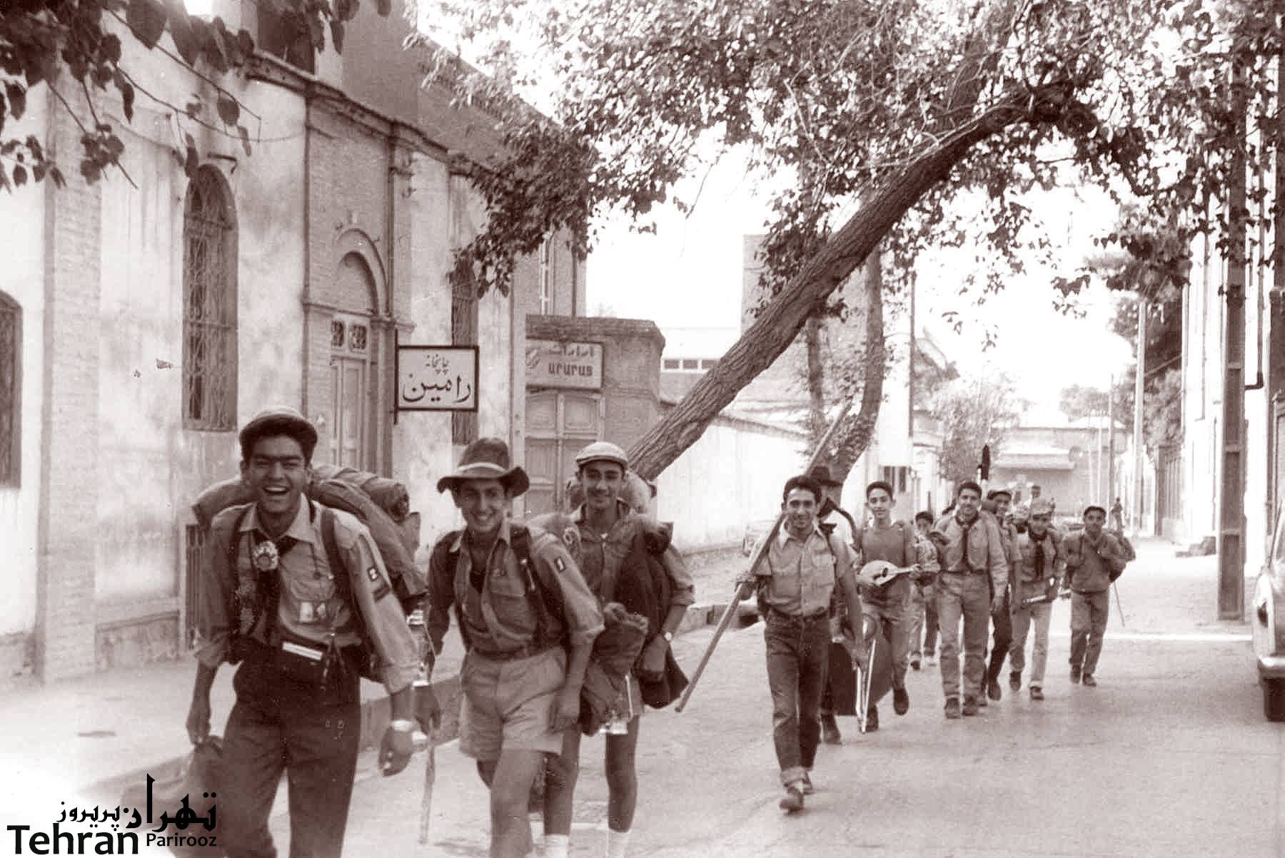 Armenian youth from the Ararat Club get ready to go hiking in Tehran