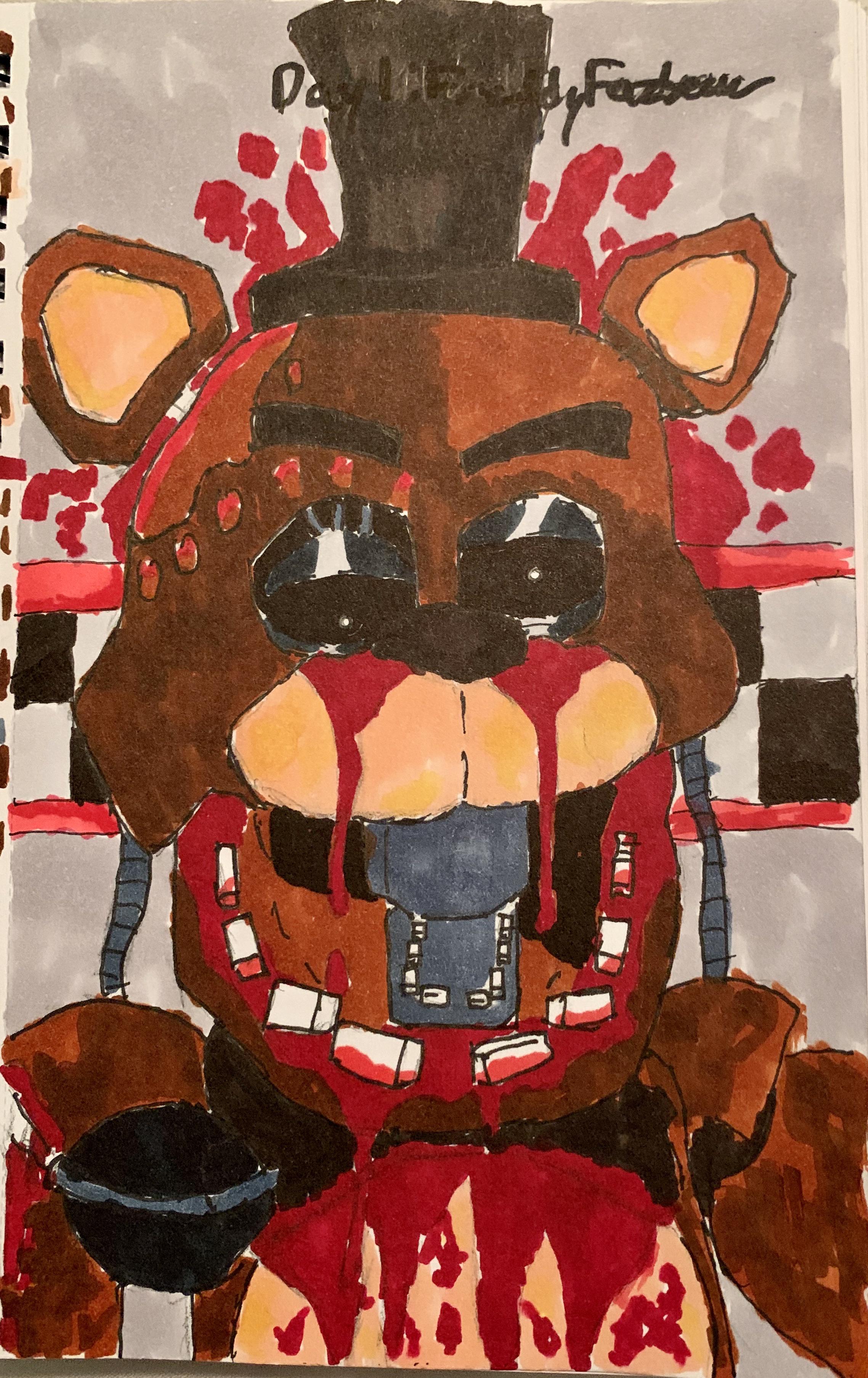 Some Fnaf 1 art (tell me anyone else you want me to draw I need ideas) fivenightsatfreddys
