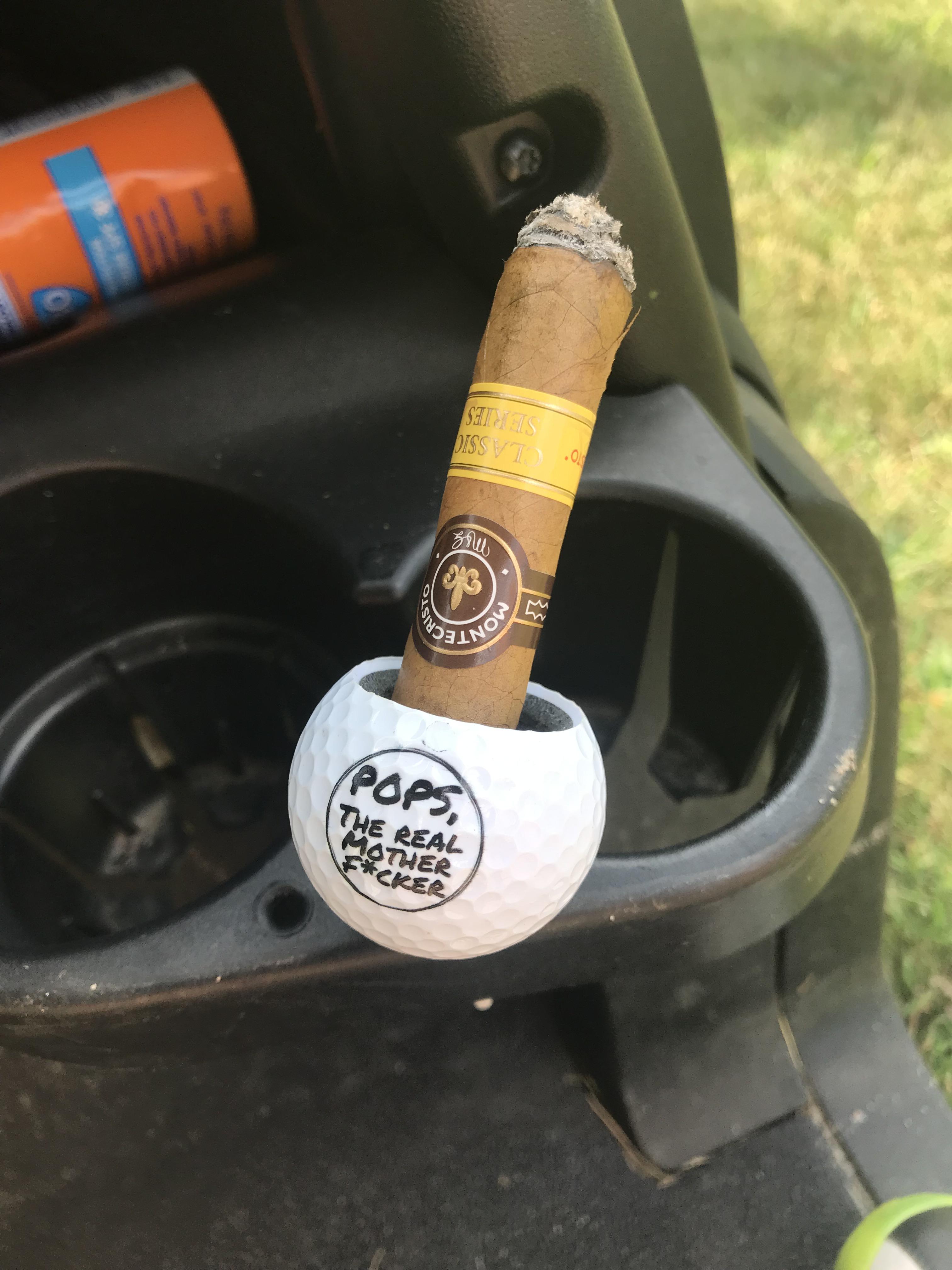 New cigar holder for golf. r/cigars