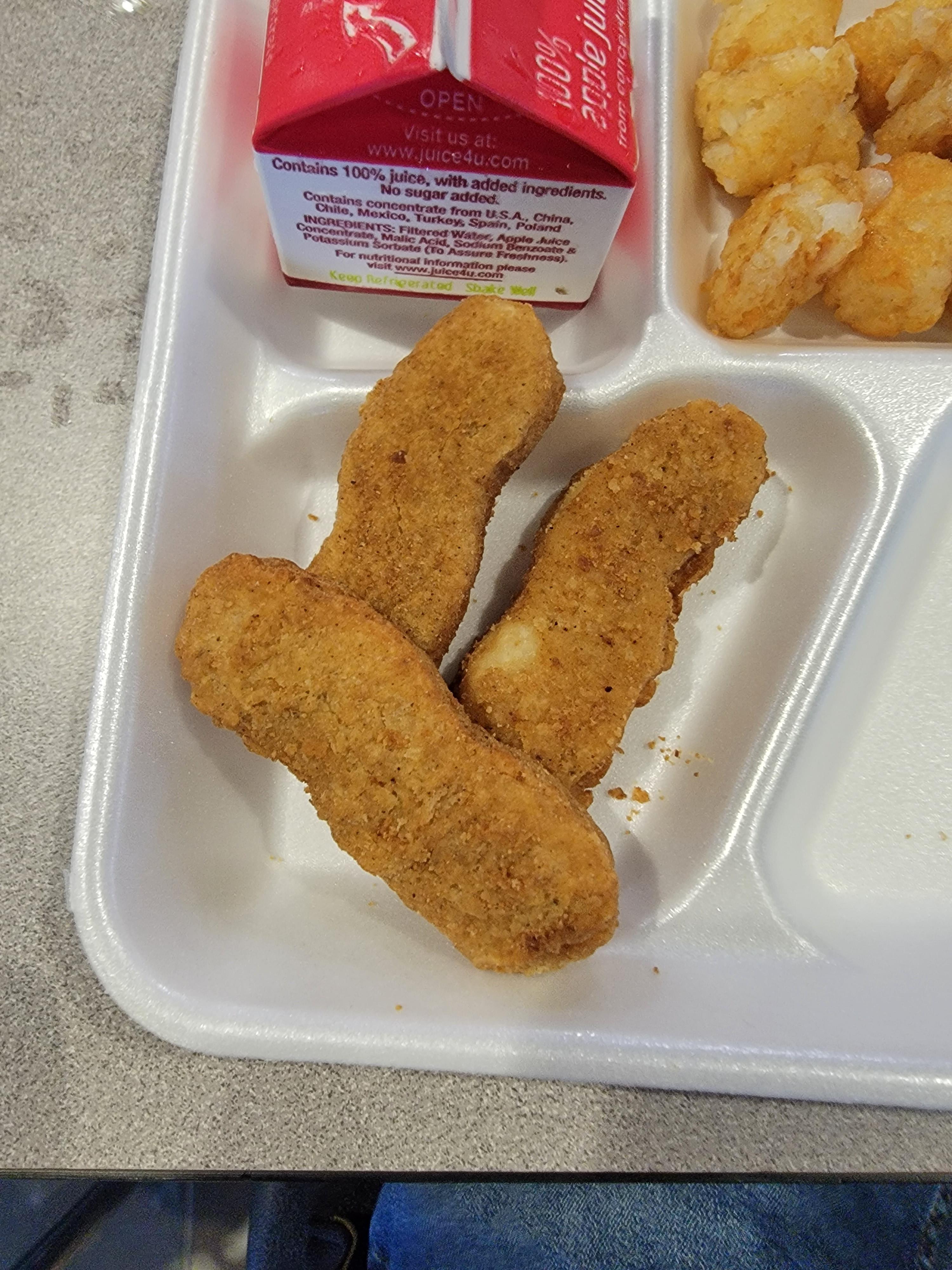 the "chicken tenders" at my high school r/mildlyinfuriating