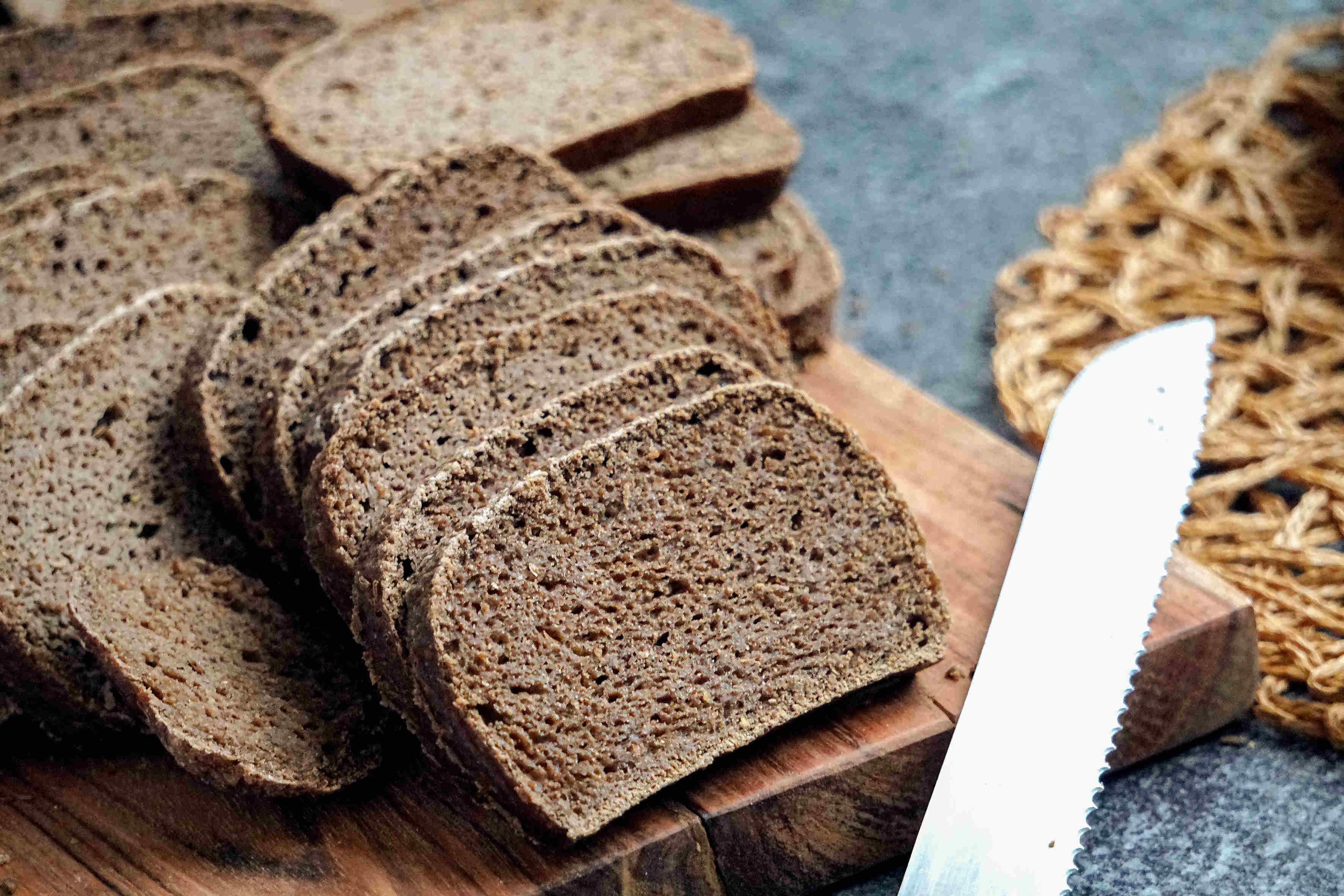 Gluten Free Pumpernickel Bread vegan and without commercial yeast r