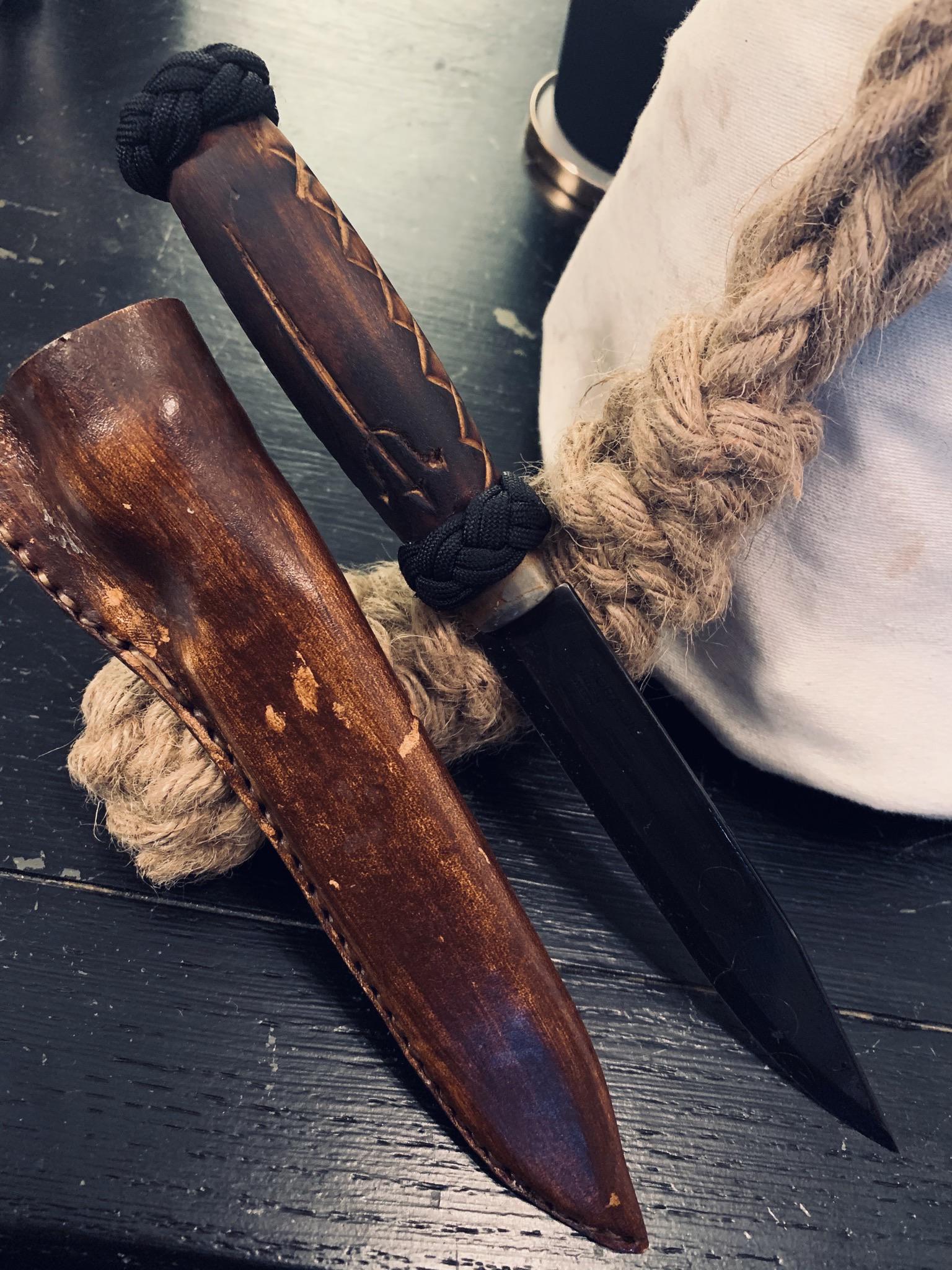 A bit of fancy work, new sheath, and customization of a mora classic no