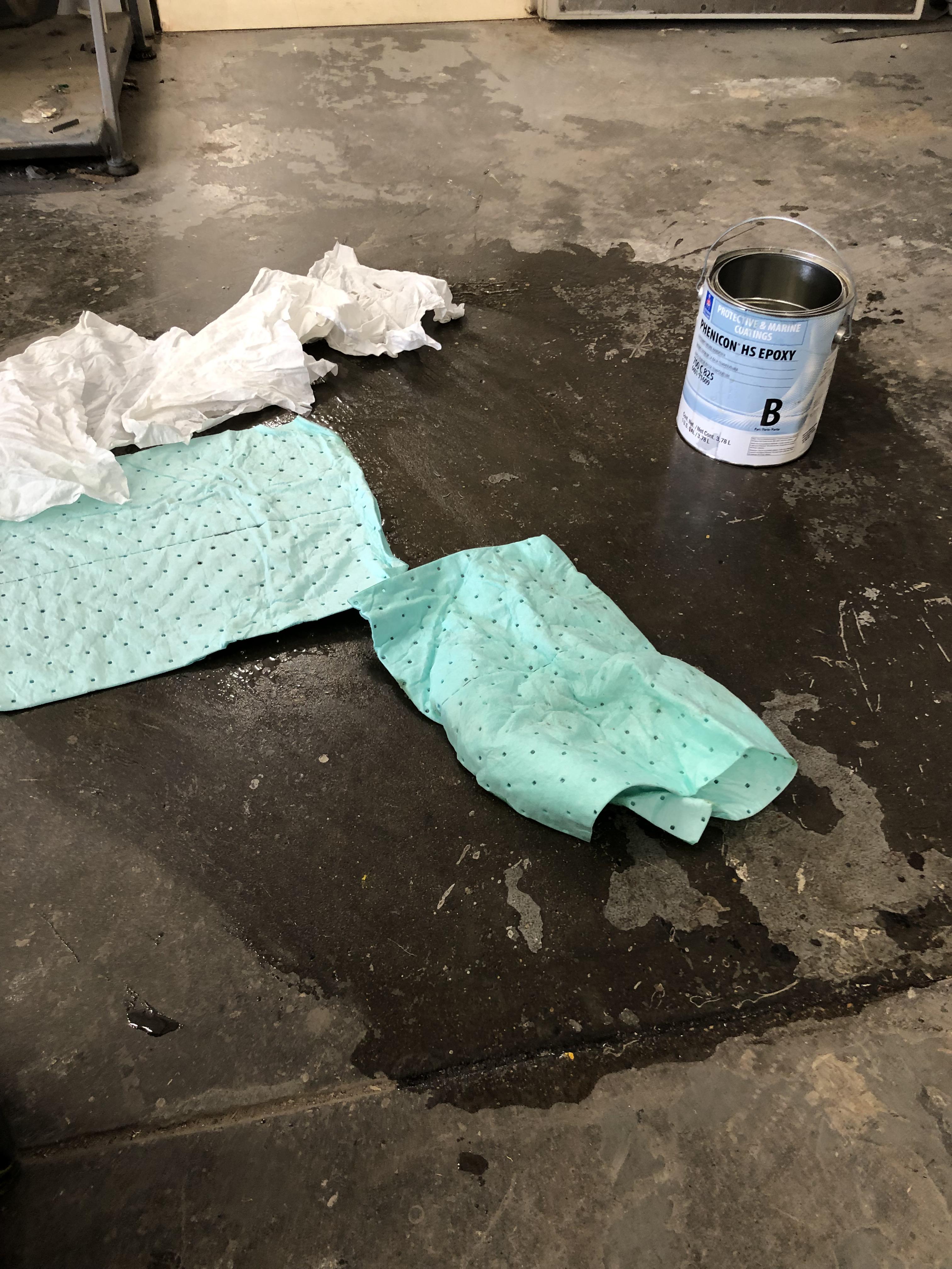 When you spill hardener and know that spot is going to stay tacky