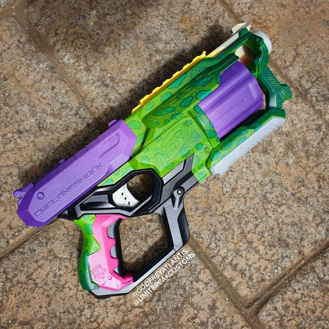 Perfect Cell inspired custom Nerf Blaster I painted! r/dbz