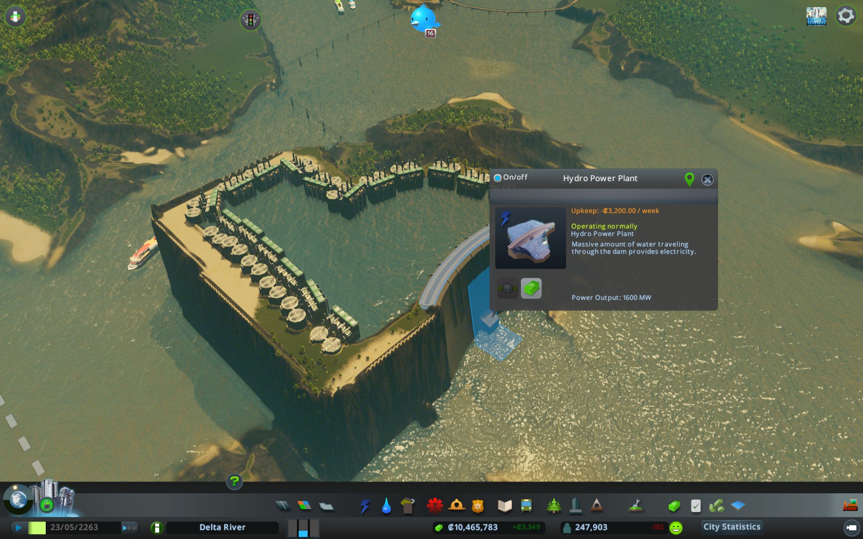 My green city reuses it's waste water to generate power ) CitiesSkylines
