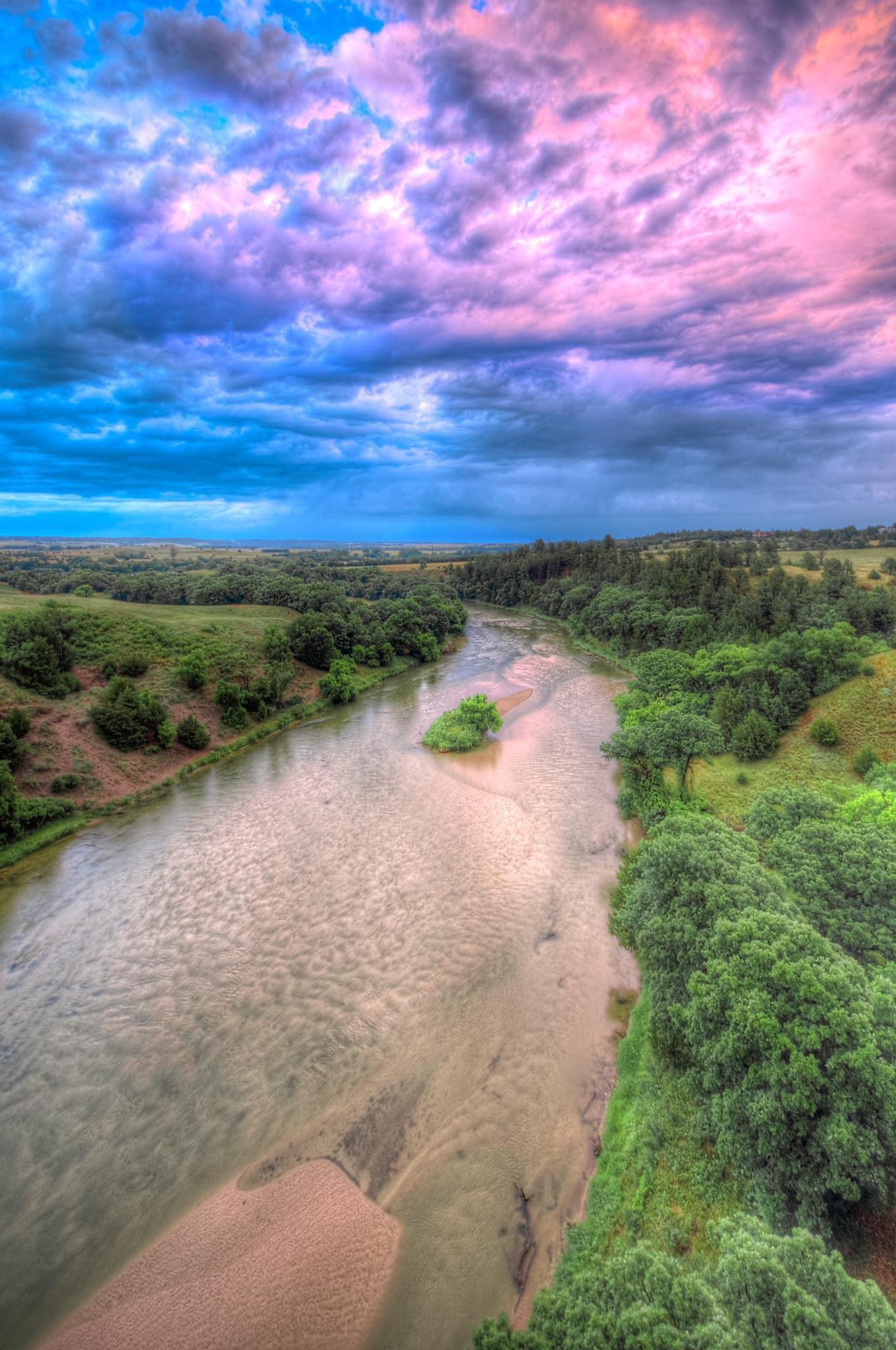 The Niobrara River, East of Valentine, Nebraska by D E Grabenstein