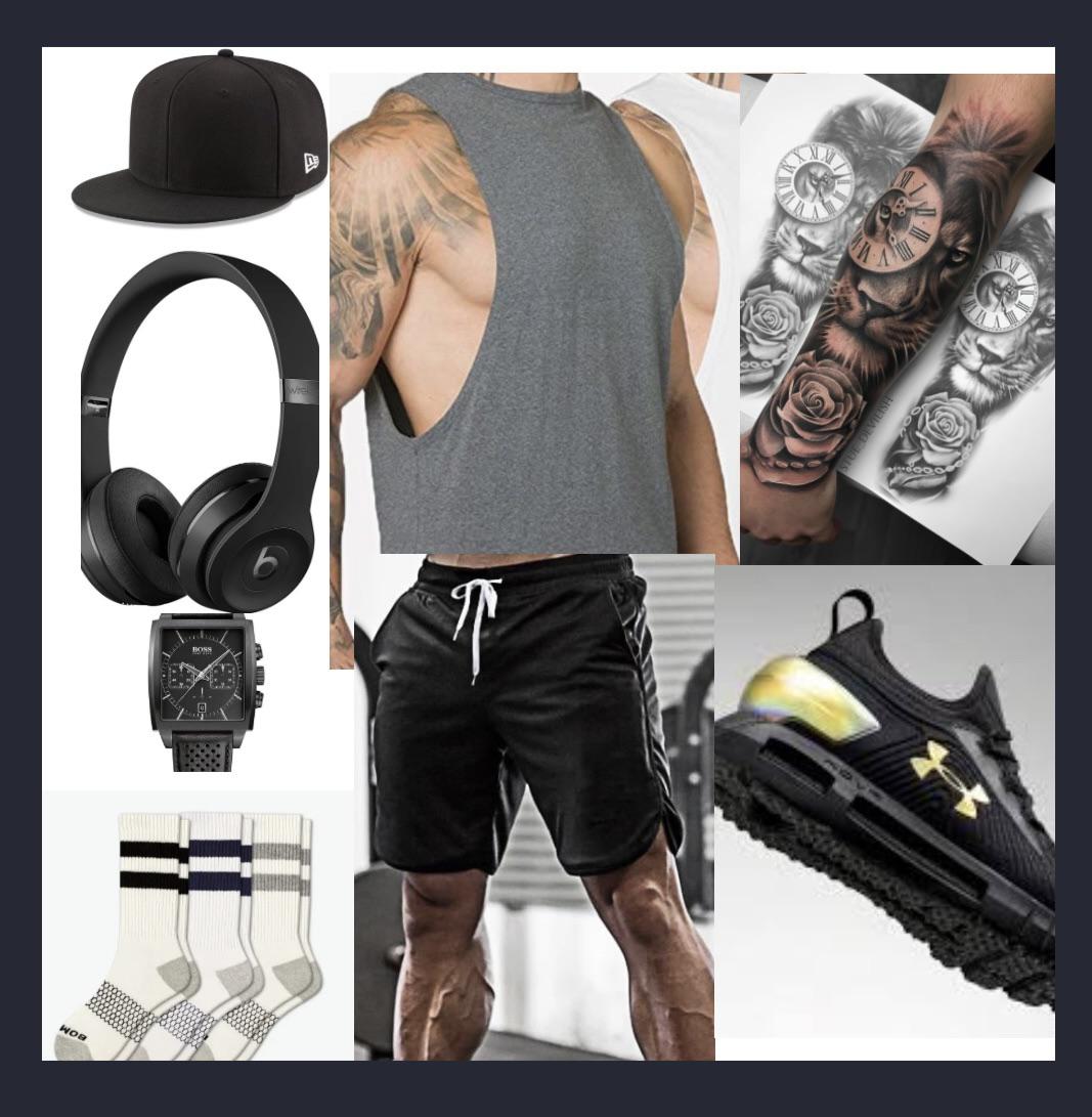 gym bro aesthetics, but not a meathead starter pack r/starterpacks