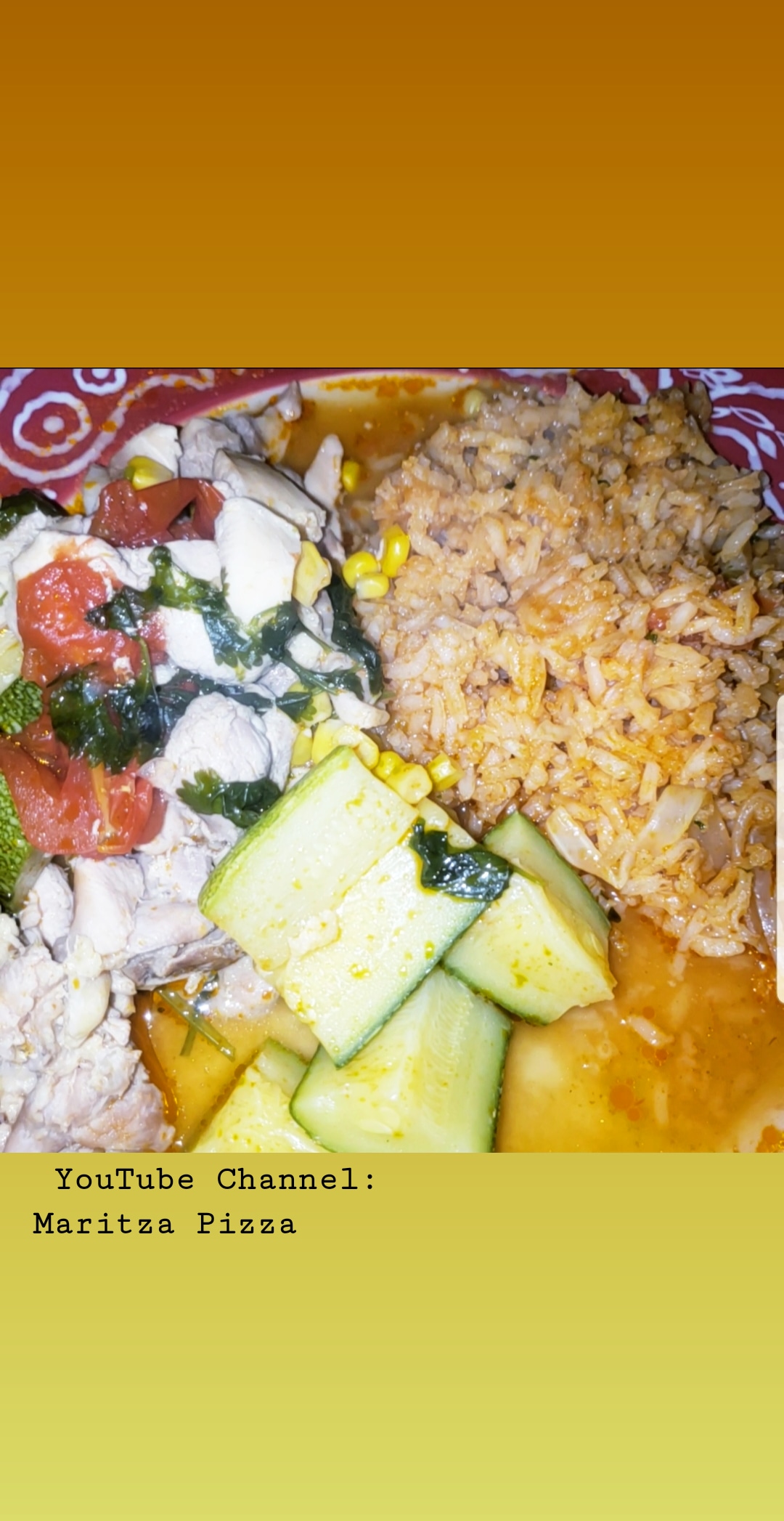 Mexican chicken w/ zucchini corn & rice (pollo con calabaza) easy