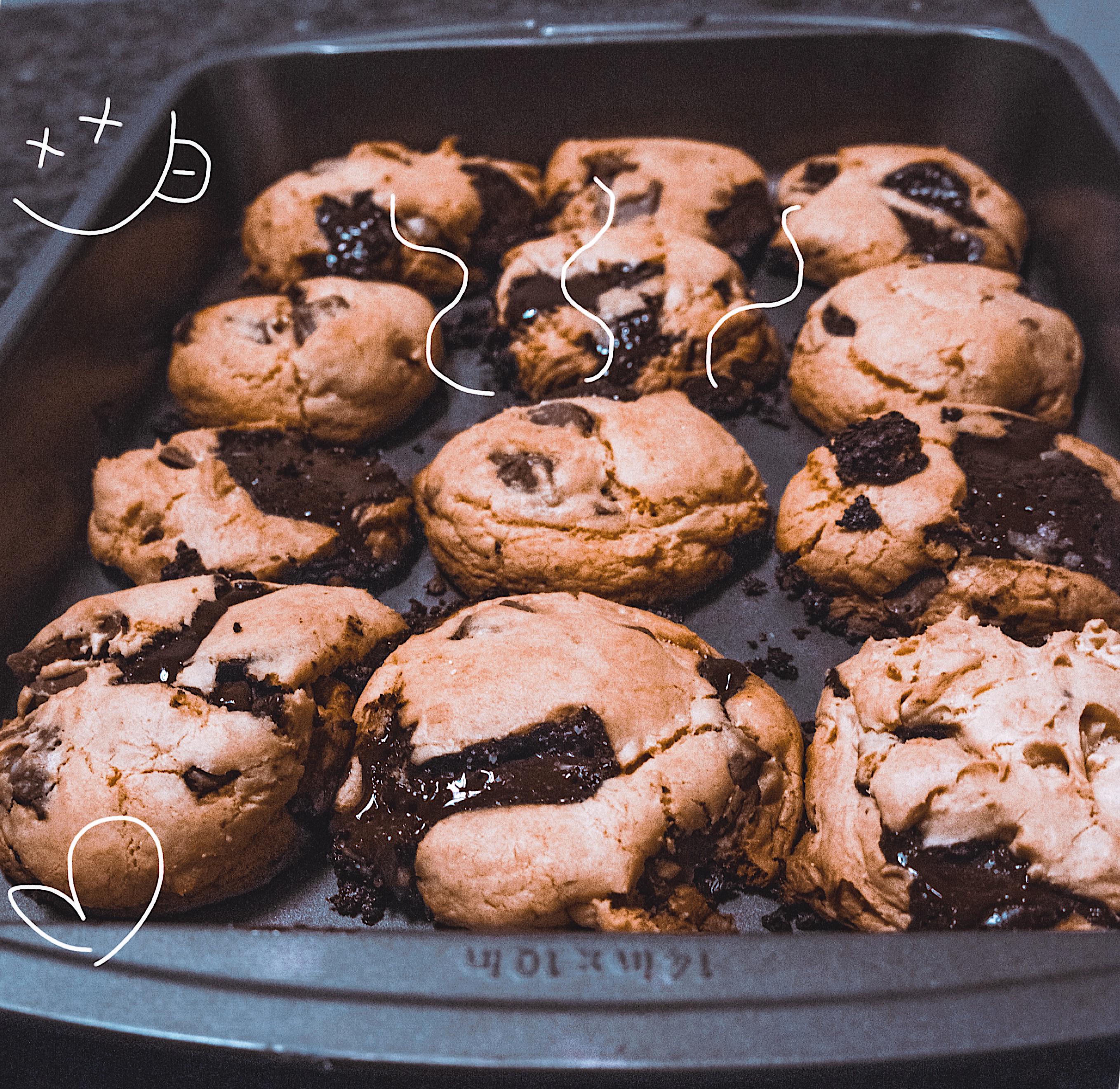 Just made these chocolate chunk cookies with sea salt r/trees
