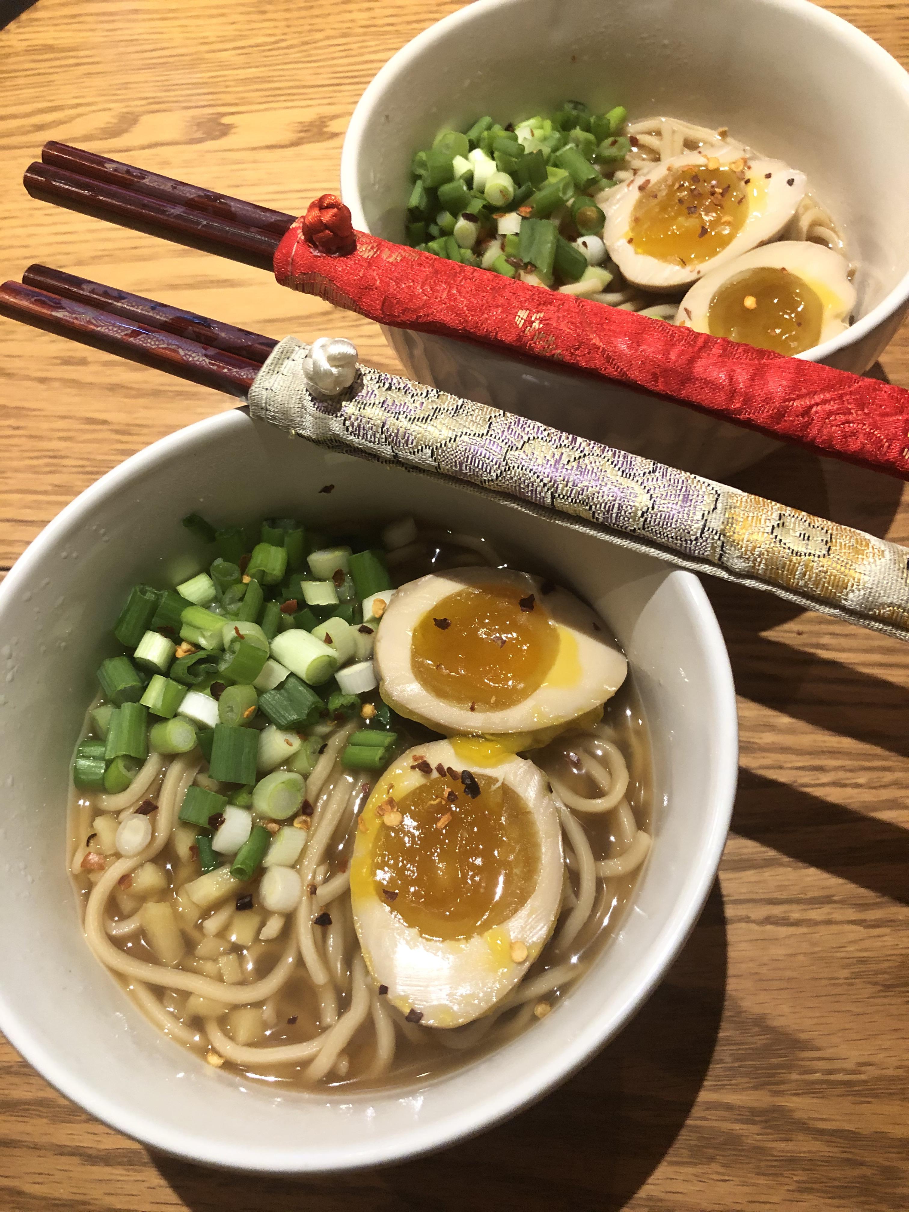 Simple ramen with marinated eggs r/15minutefood