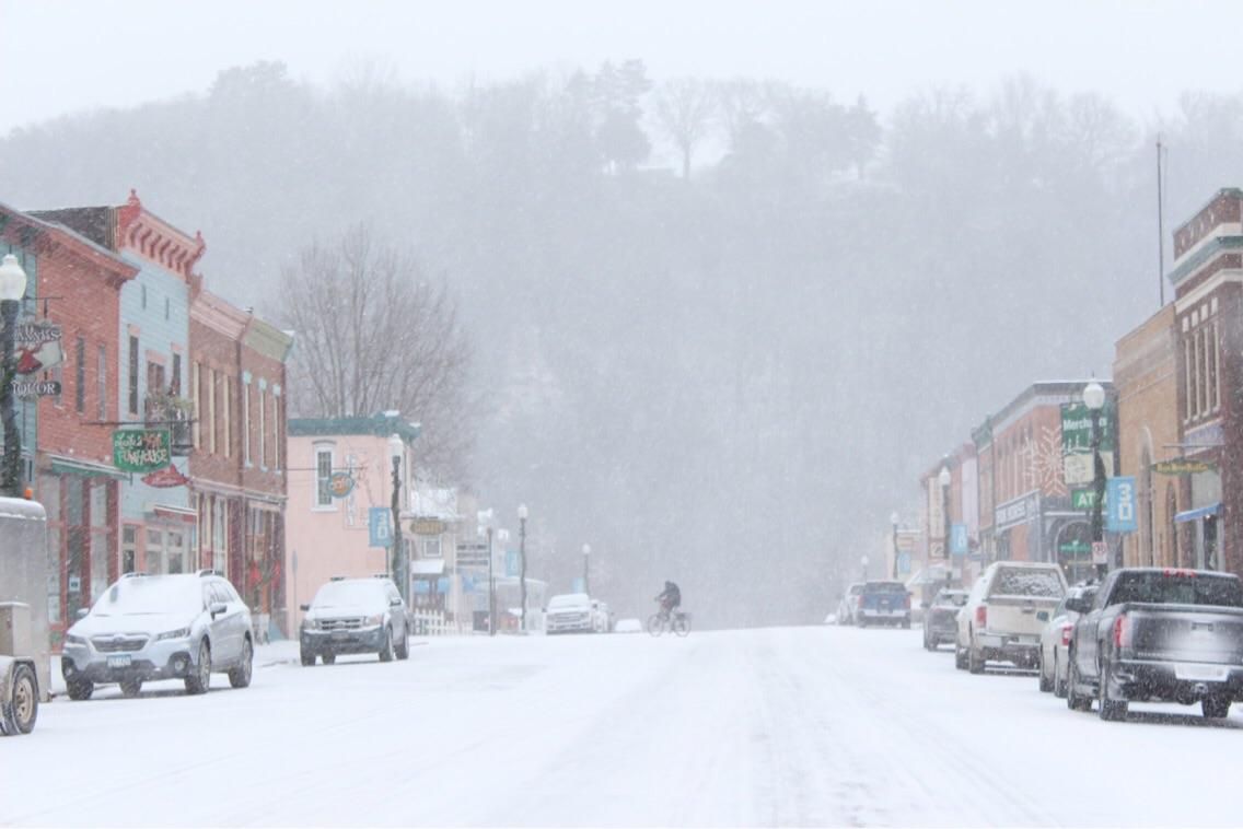 Biking in Lanesboro 🥶 r/minnesota