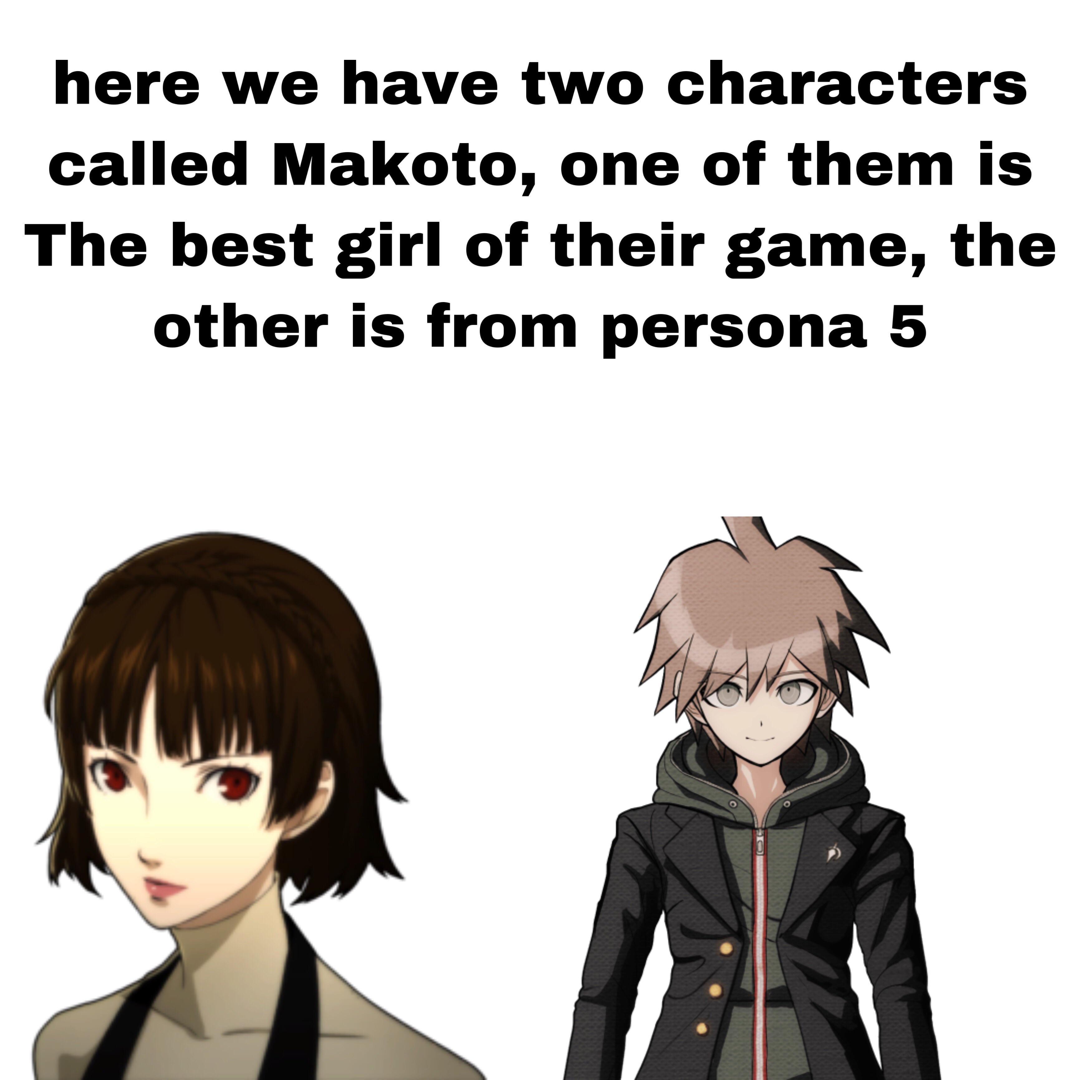 makoto naegi>makoto niijima danganronpa