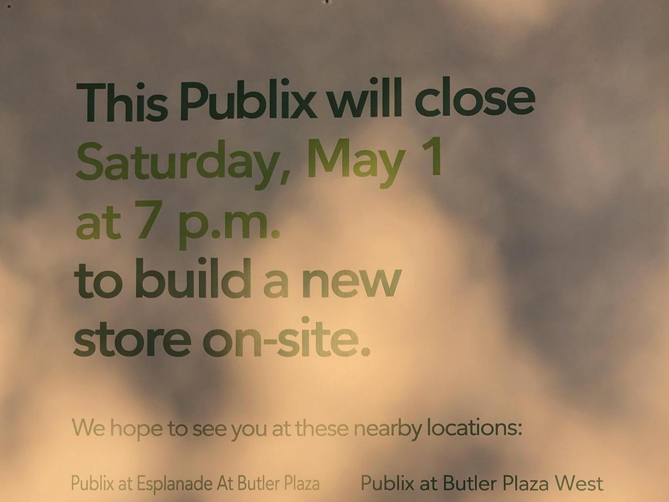 Westgate Publix closing on 05/01 r/GNV
