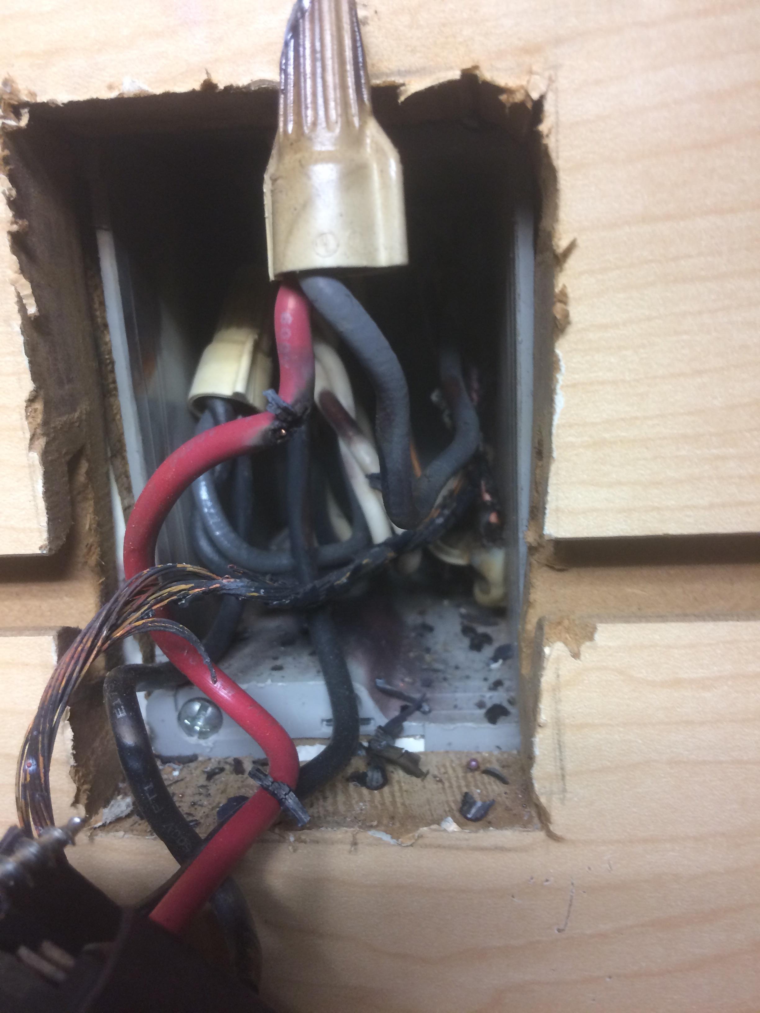 The electric baseboard heaters were on when I got there. The wires on