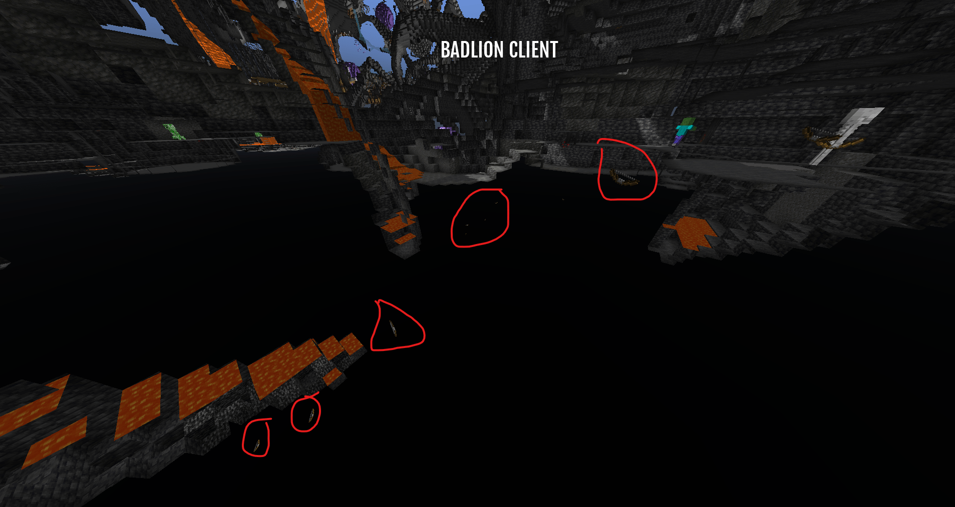 im using the shaders in Badlion Client and there are these floating
