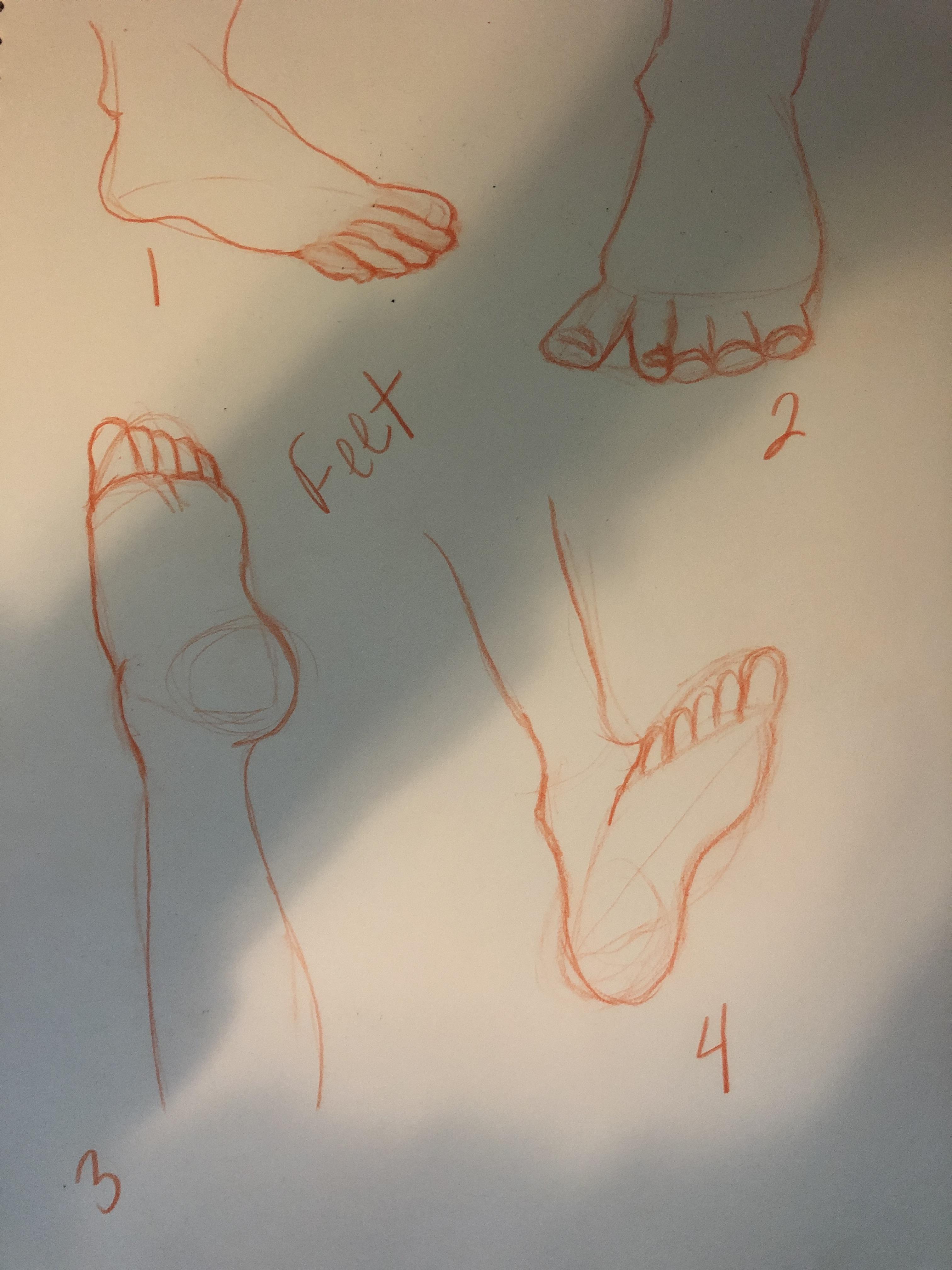 Learn to draw feet on different angles r/learntodraw