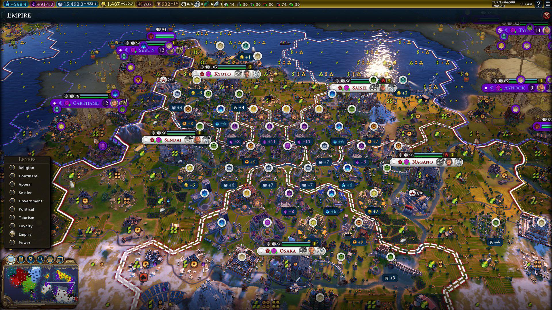 Japan 5 city which took so much planning r/civ