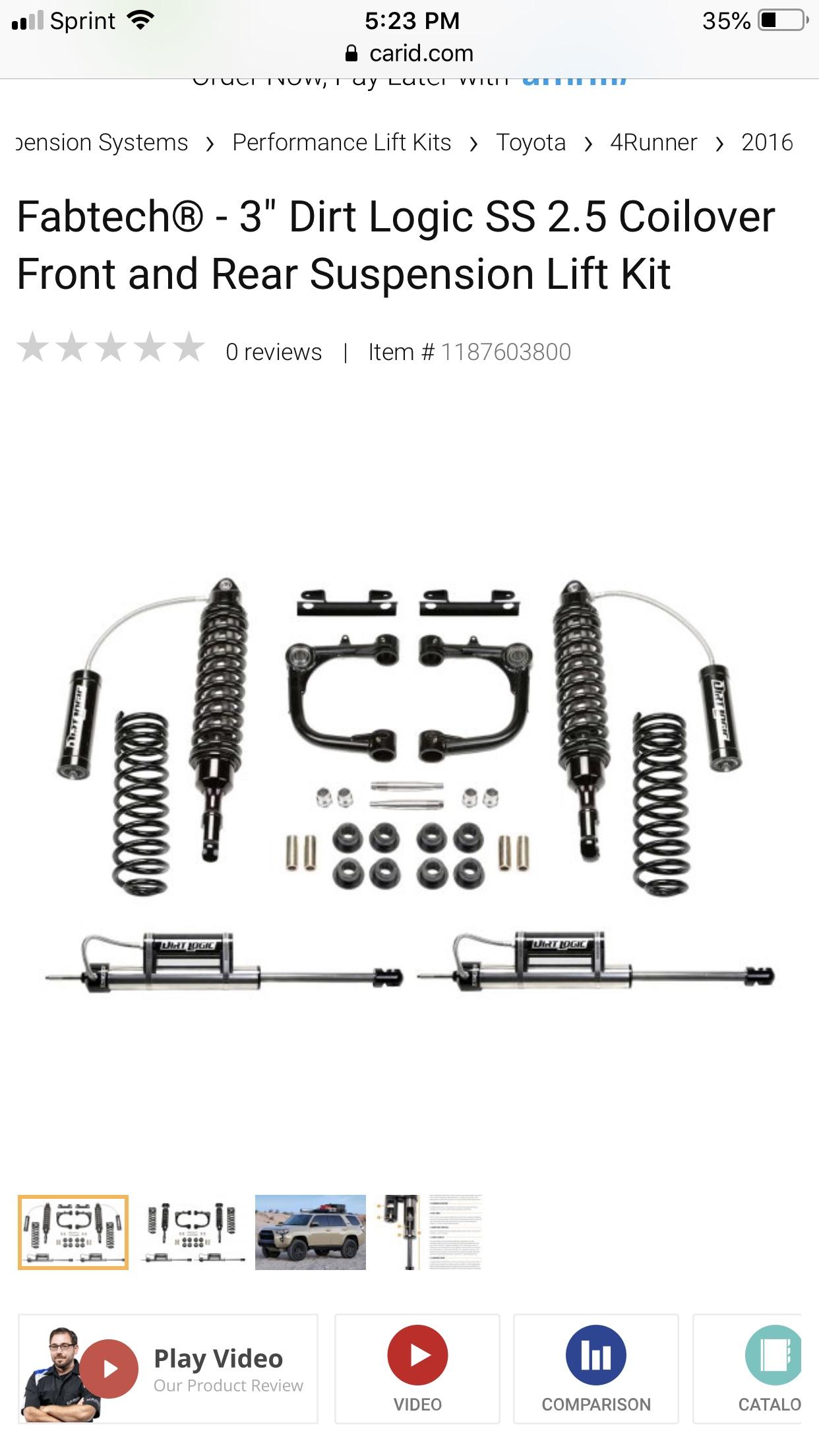 Think of getting this lift kit. Any recommendations around this price