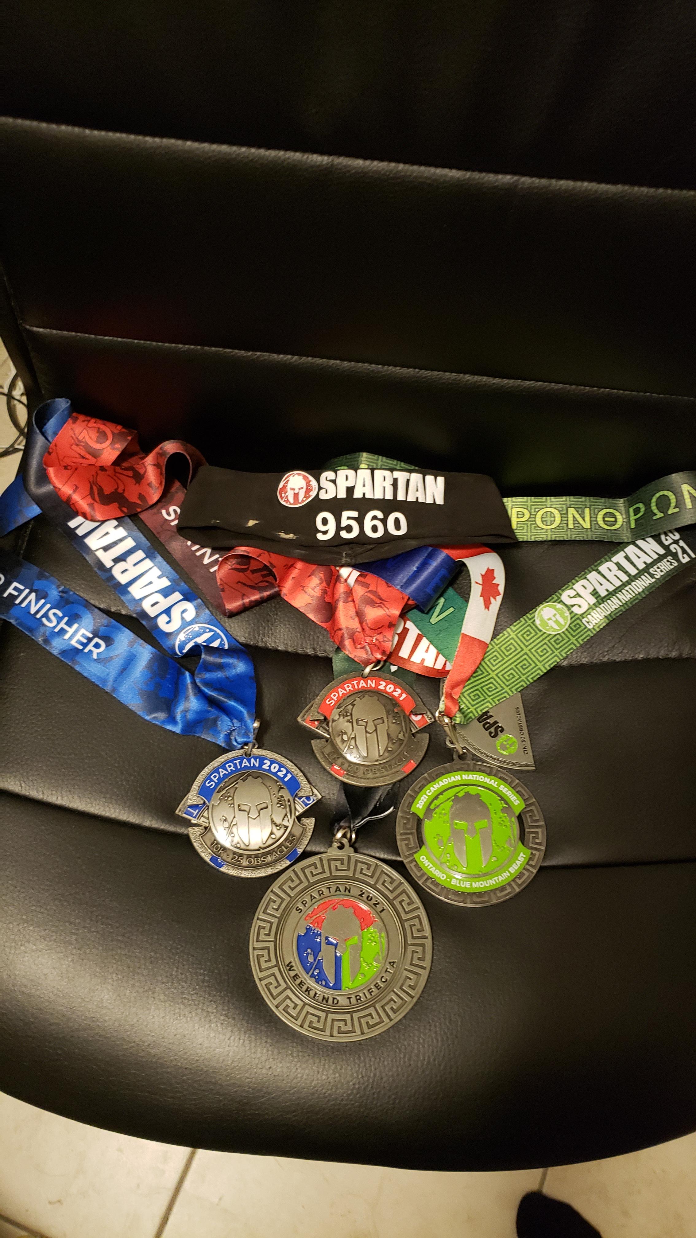 First Spartan experience and I took home the Trifecta!! Blue Mountain