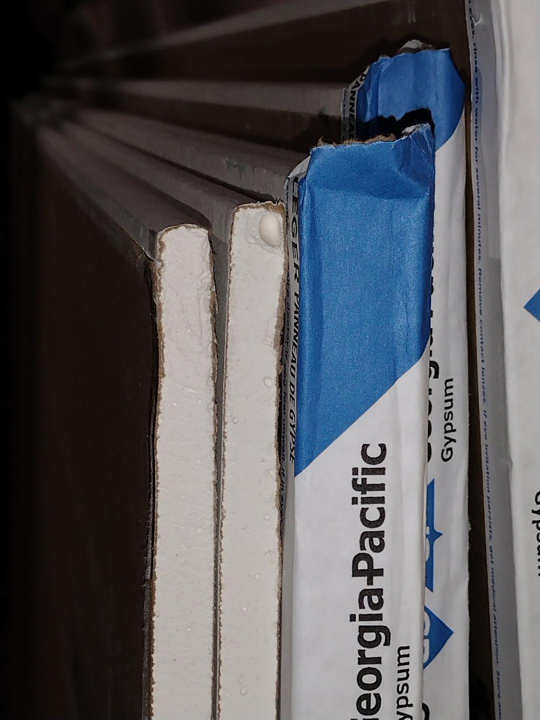 Why does my drywall have a tapered edge on the back side on the other