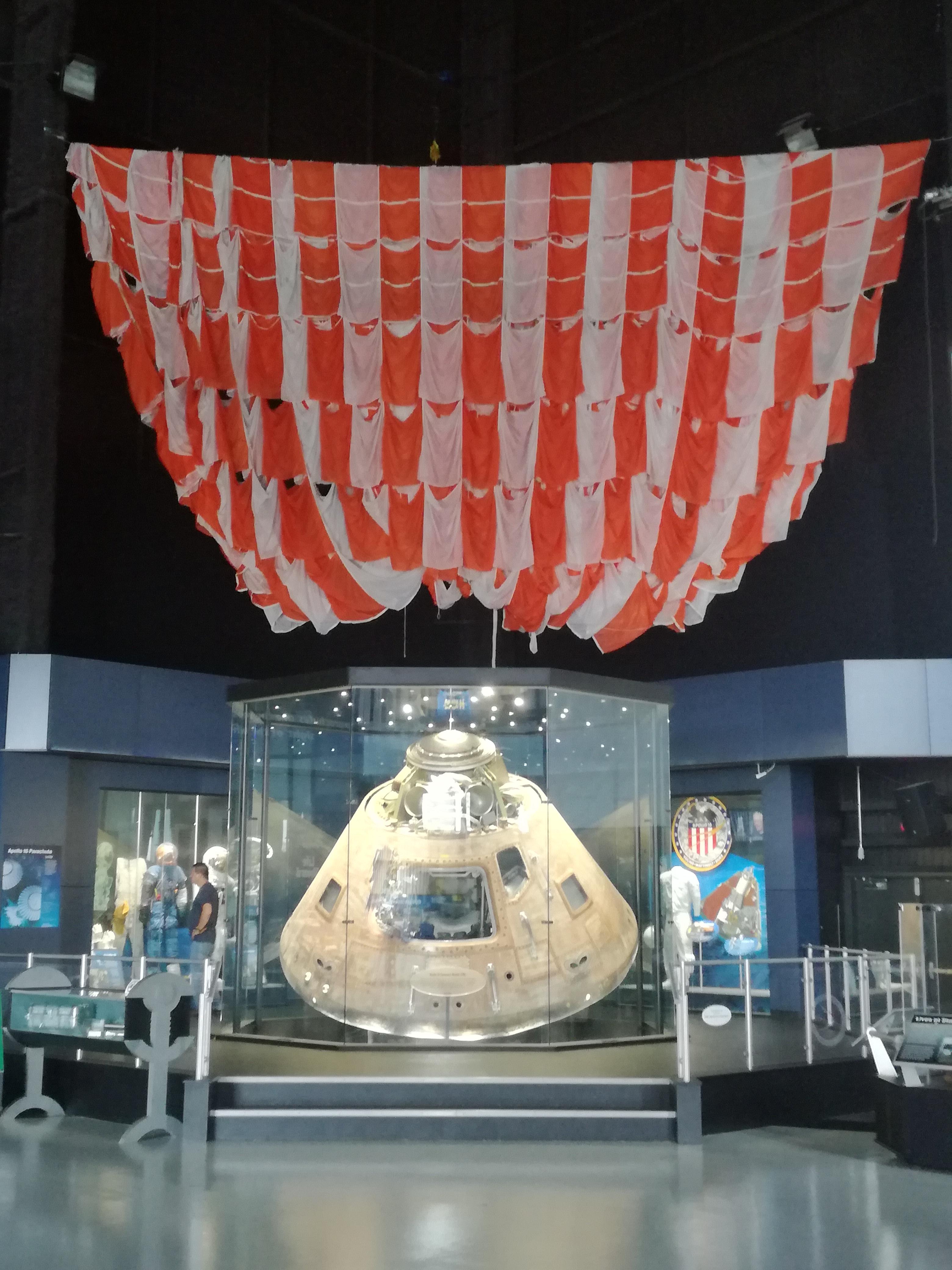 Apollo 16 capsule with the parachute. At the US Space & Rocket Center