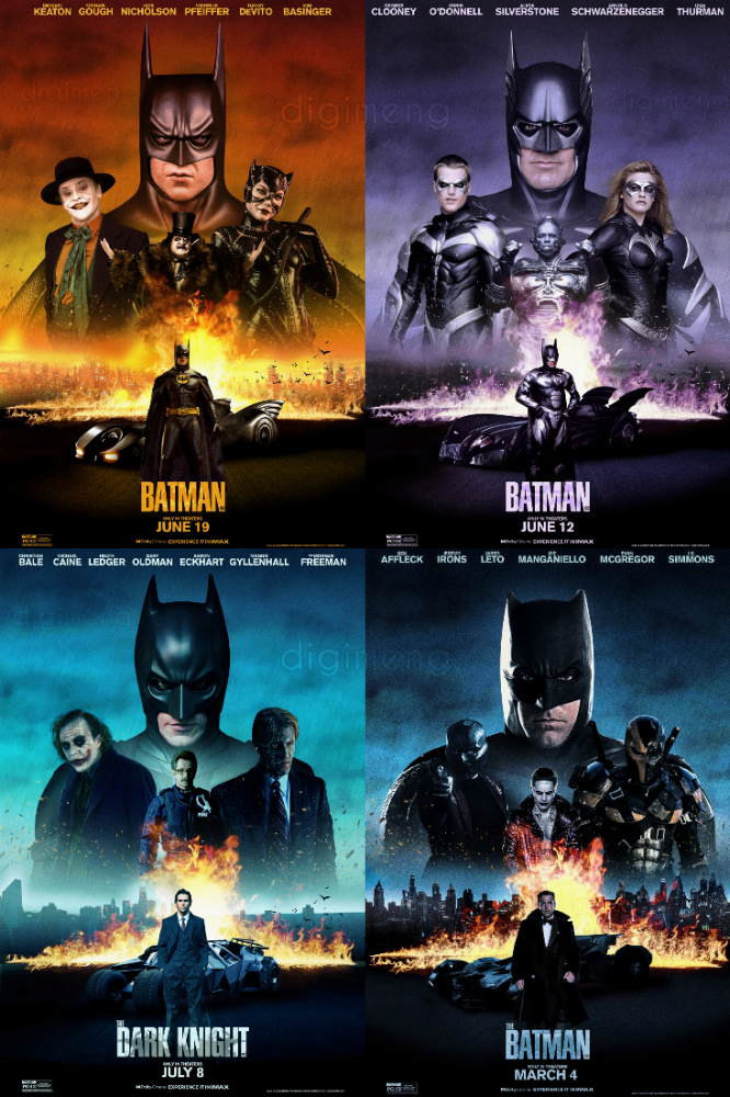 [Fan Art] I made The Batman style old Batman posters, because why not