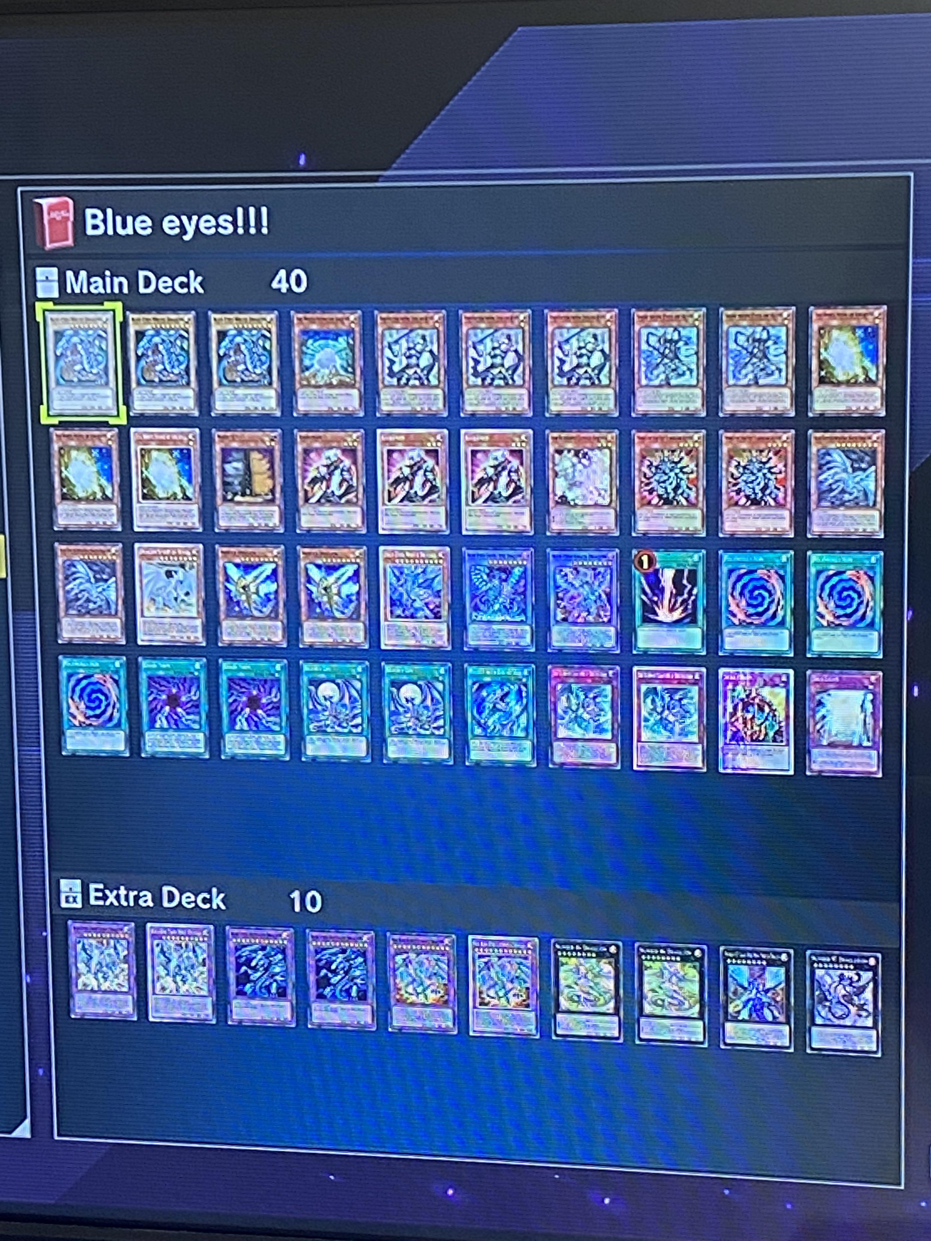 Rebuilding blue eyes deck and this is what I have so far. What should I