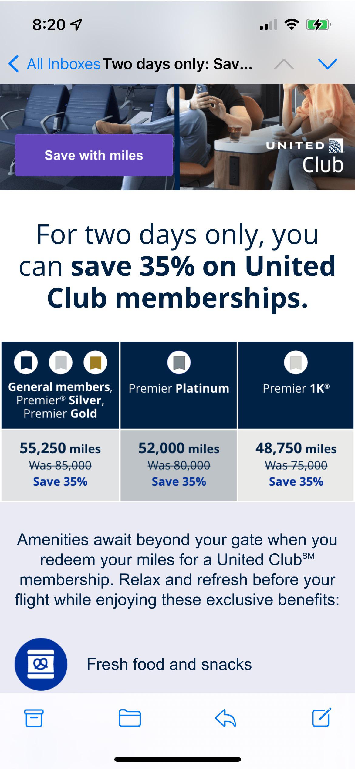Is 35 off Club Membership worth it? r/unitedairlines