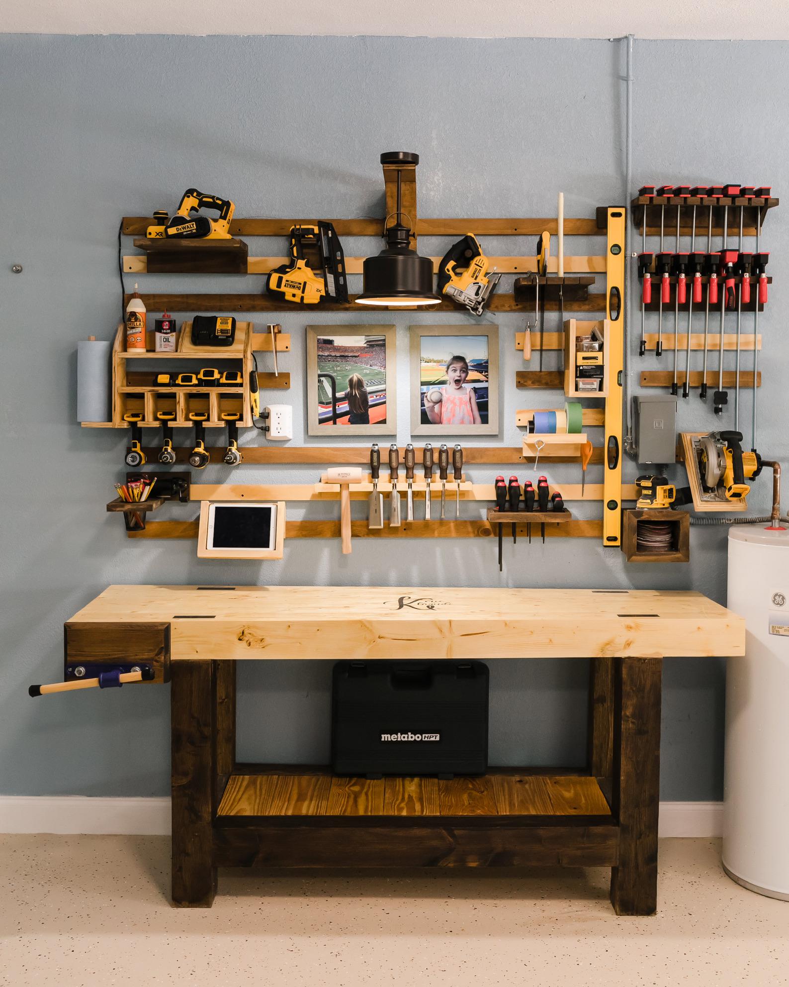 My workbench and tool storage is complete! r/woodworking