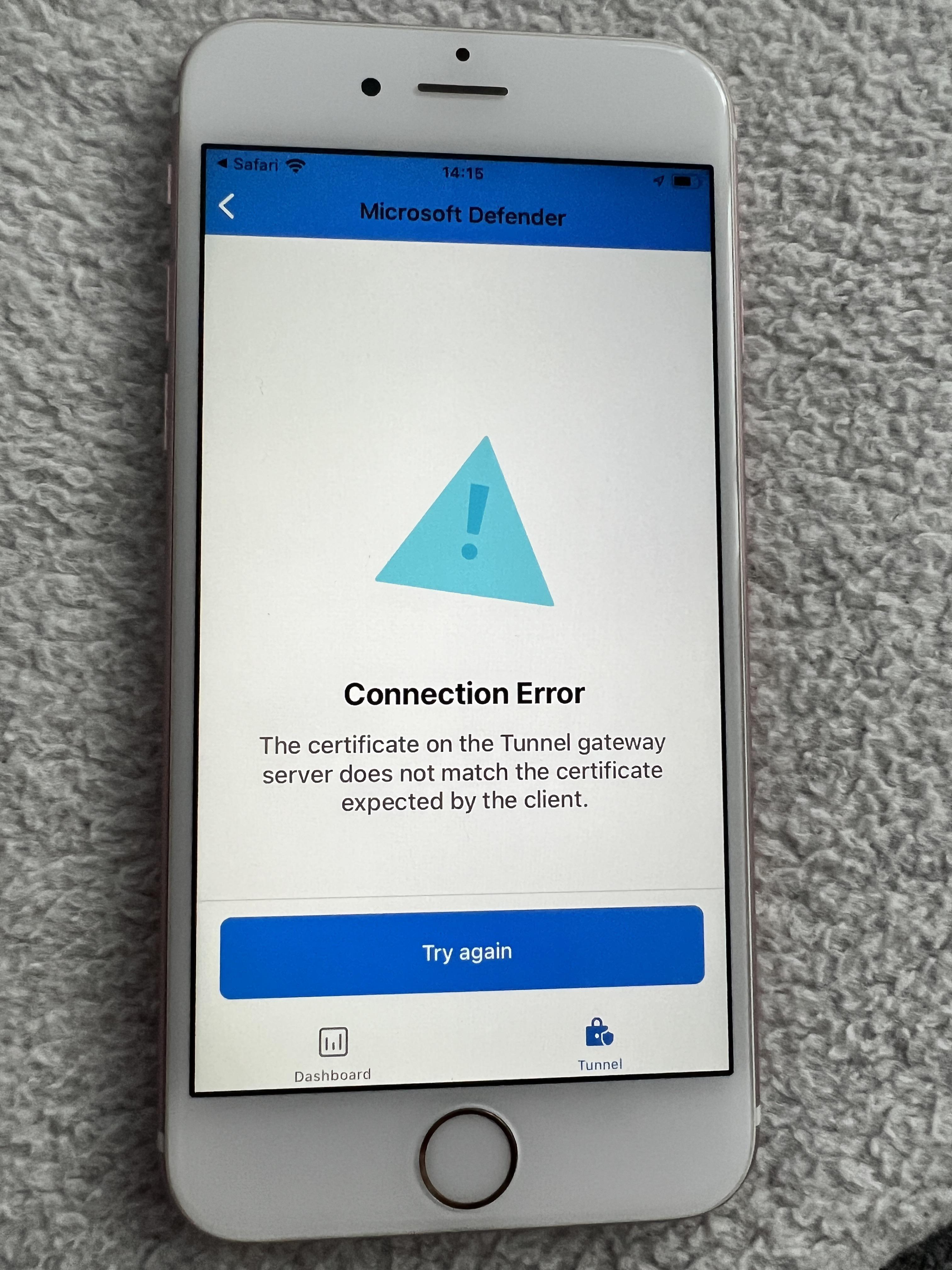Microsoft Tunnel Gateway connection error anyone seen this? r/Intune