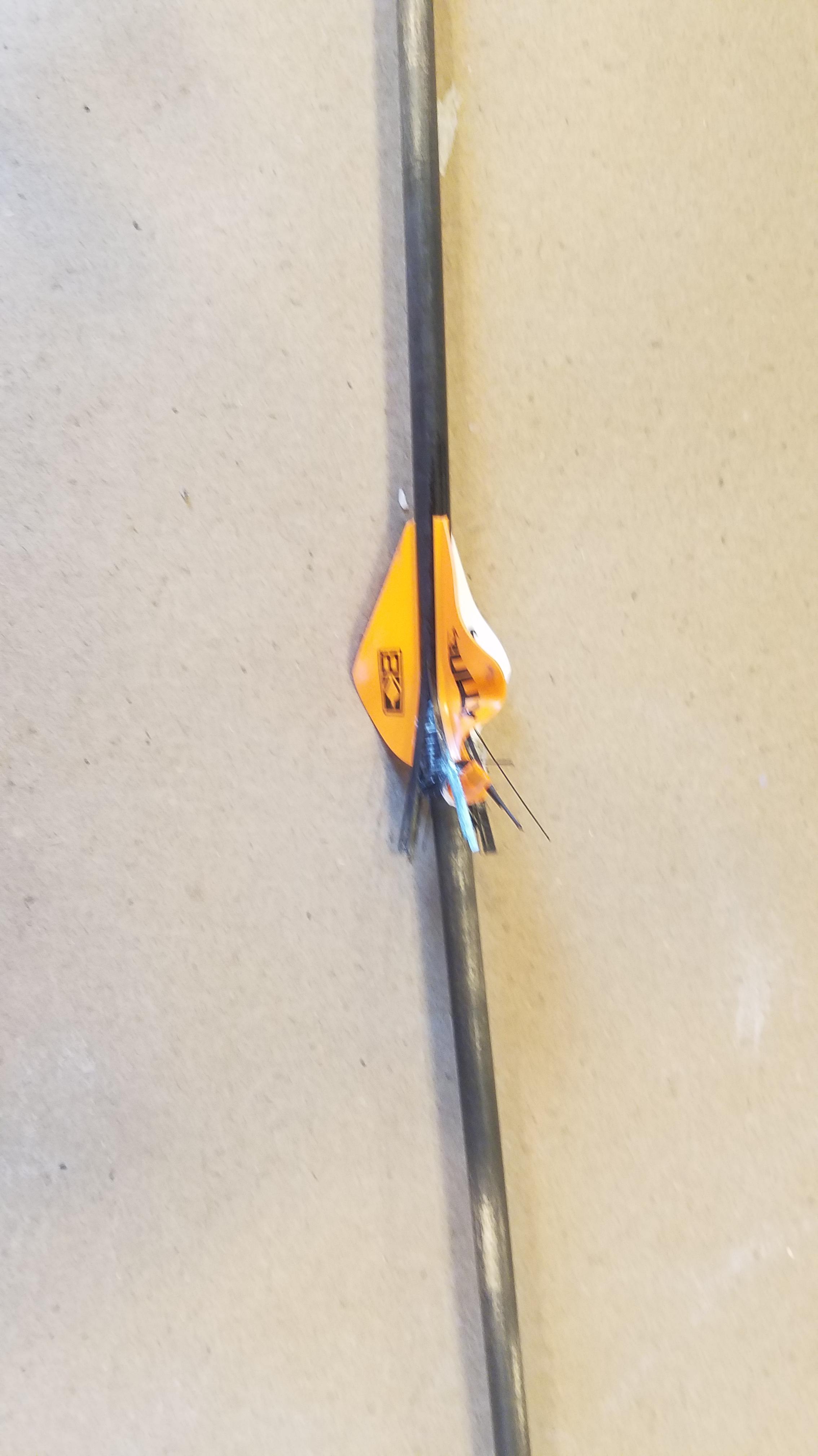 Stacked them at 30yds. Expensive wall hanger bowhunting