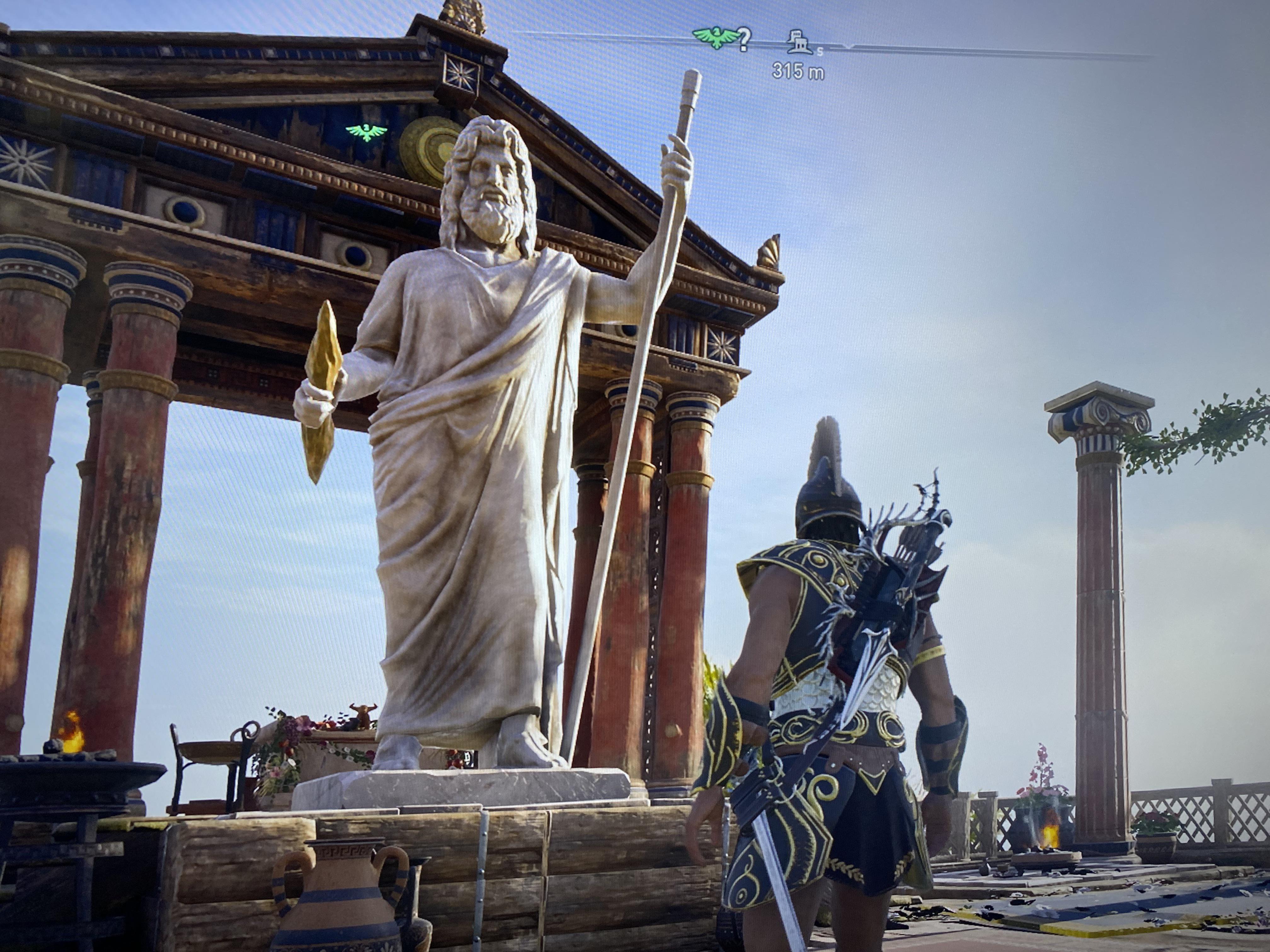 I was a little underwhelmed by this statue of Zeus holding what appears