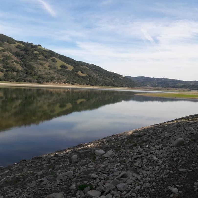 Coyote lake looking a little low r/bassfishing