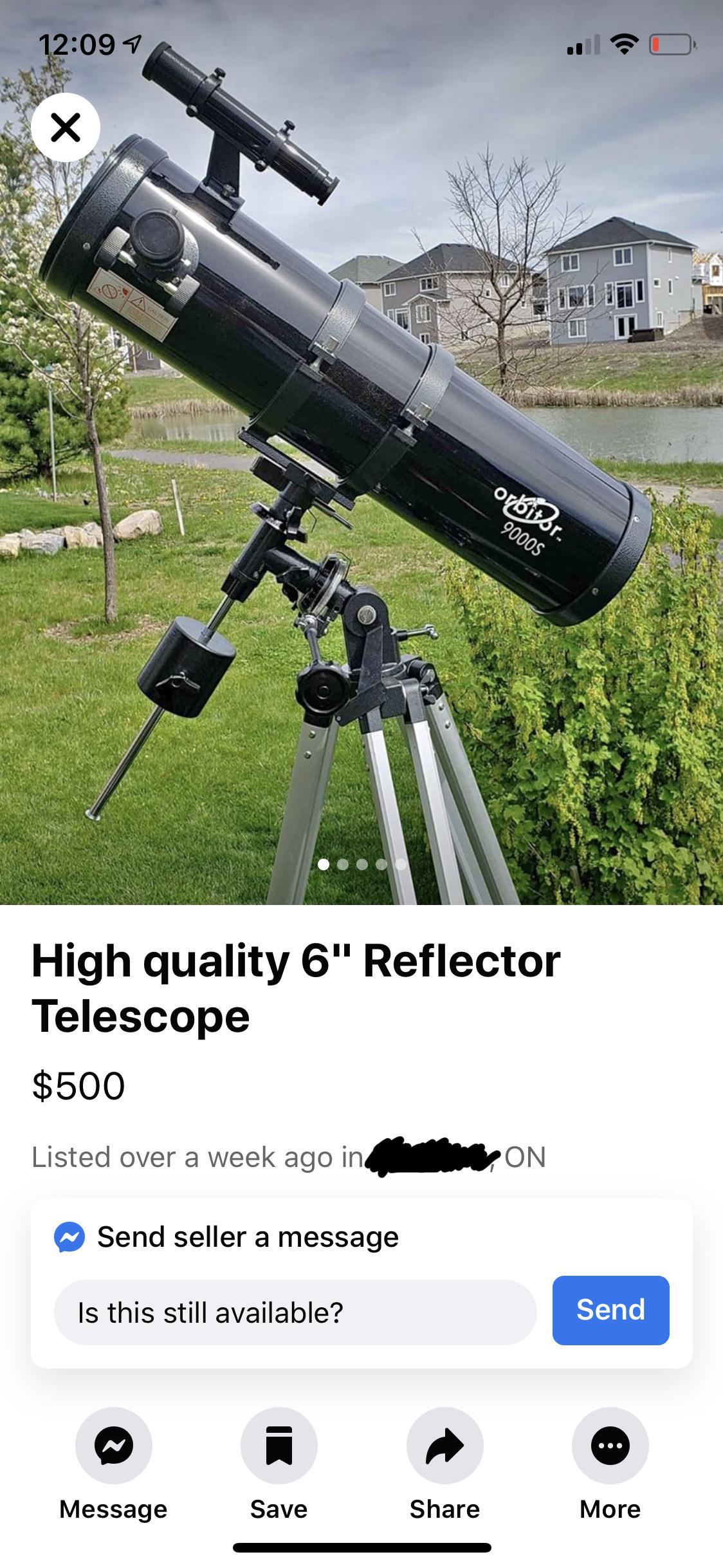 Just saw the post about that telescope on that Canadian buy/sell