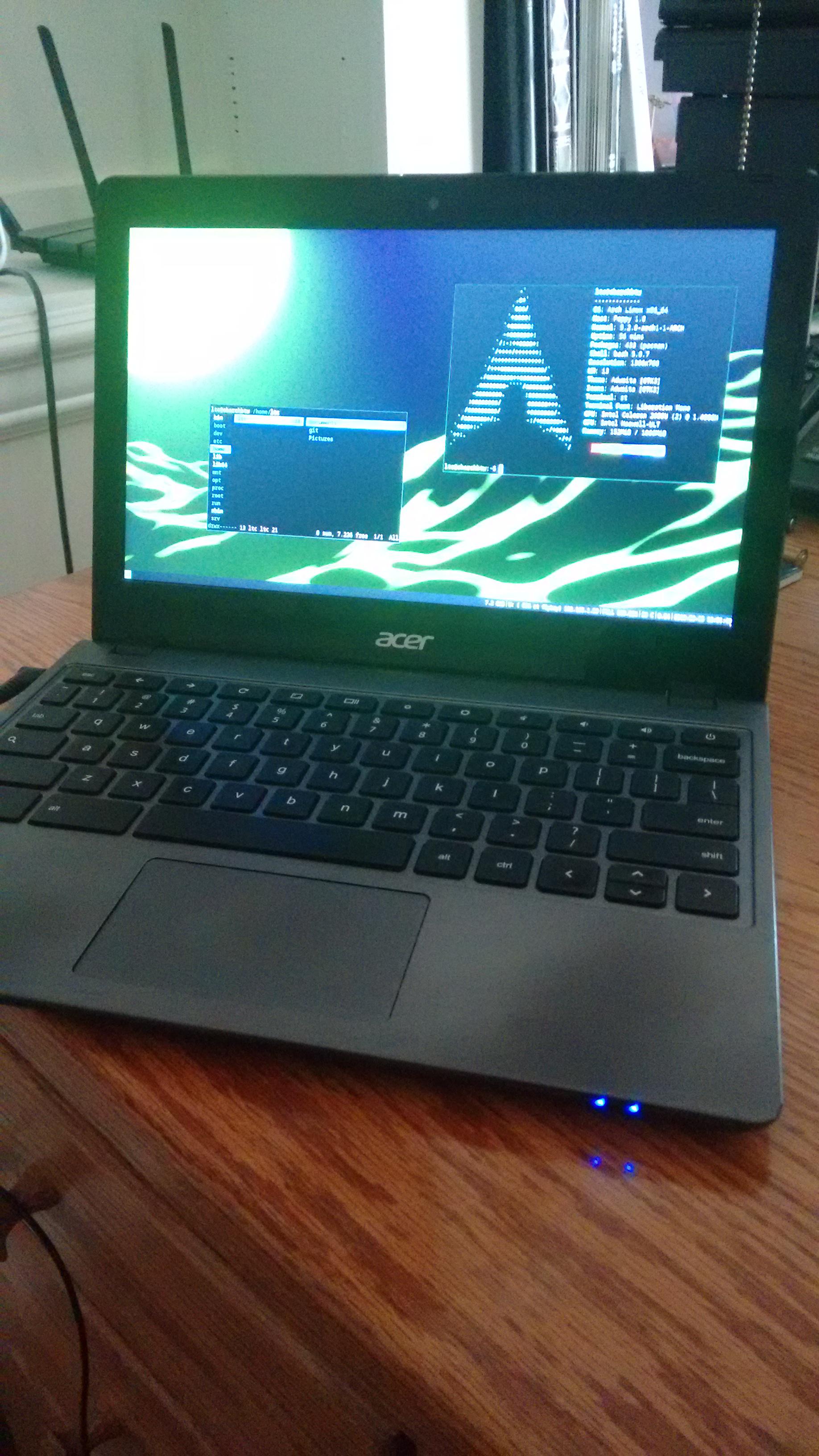 i have finally installed Arch on my Chromebook... it took 3 hours
