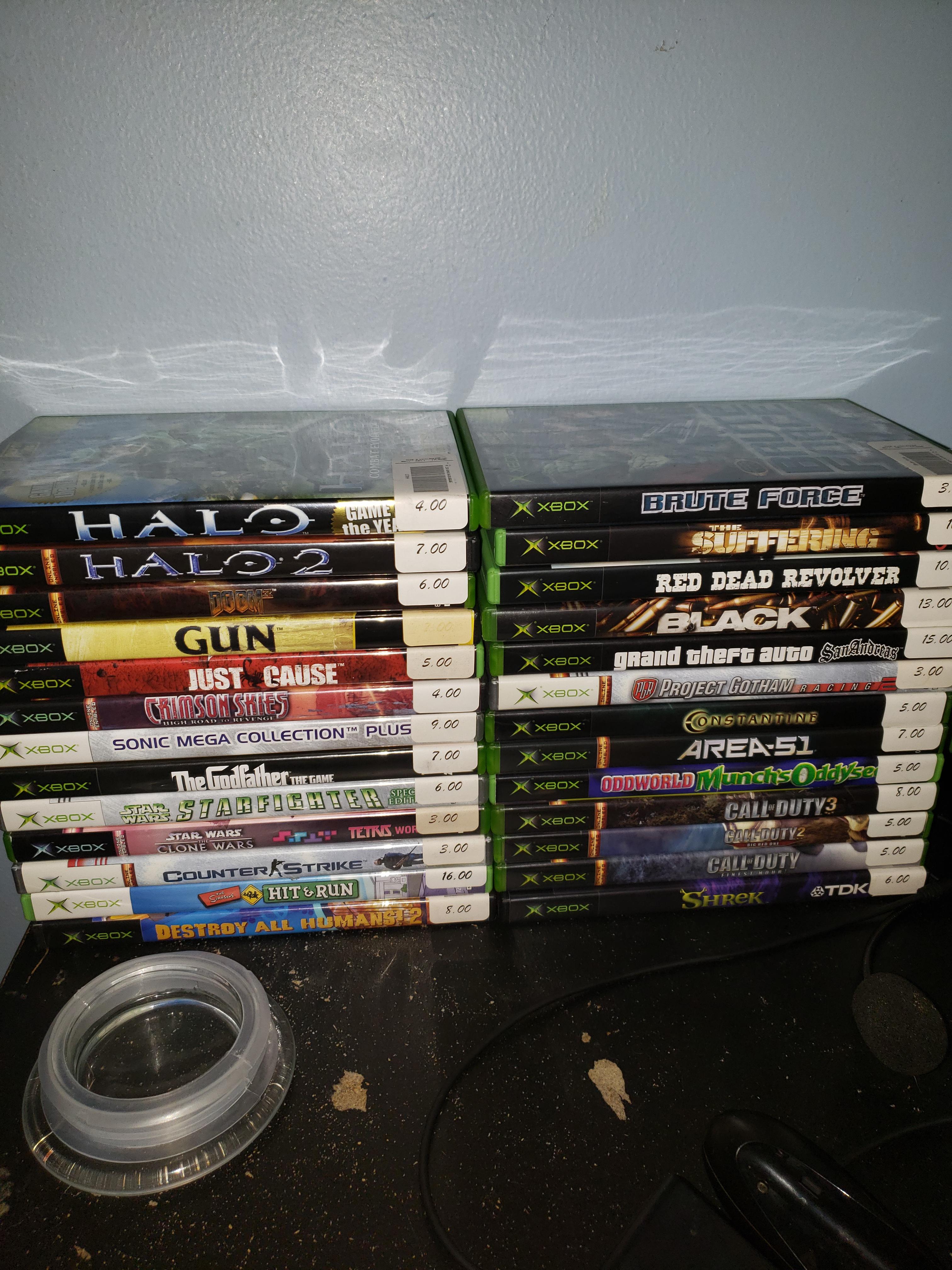 My original xbox game collection so far r/originalxbox